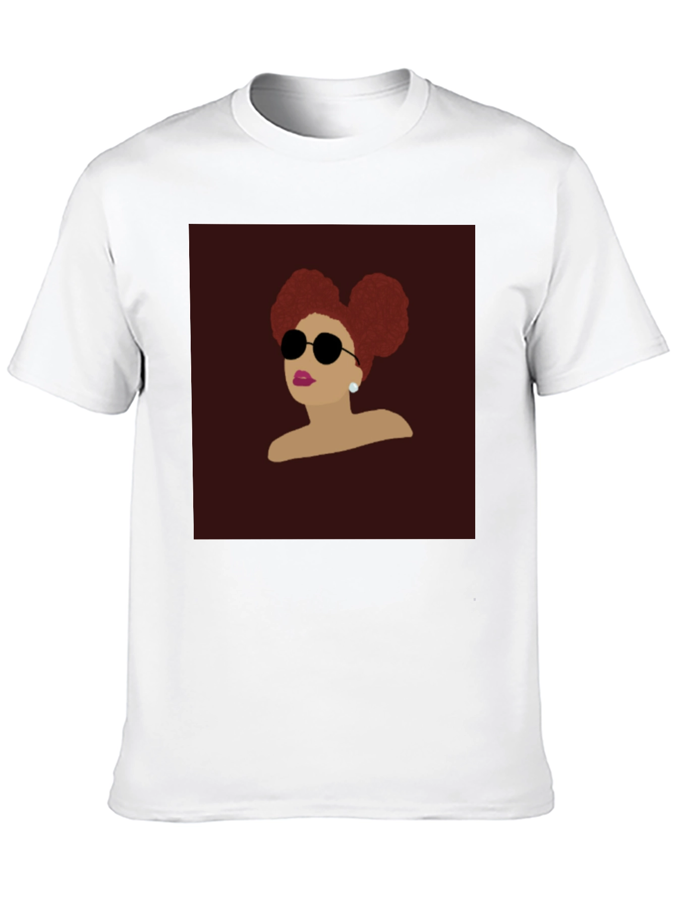 Retro Woman Afro Puff Black T-Shirt