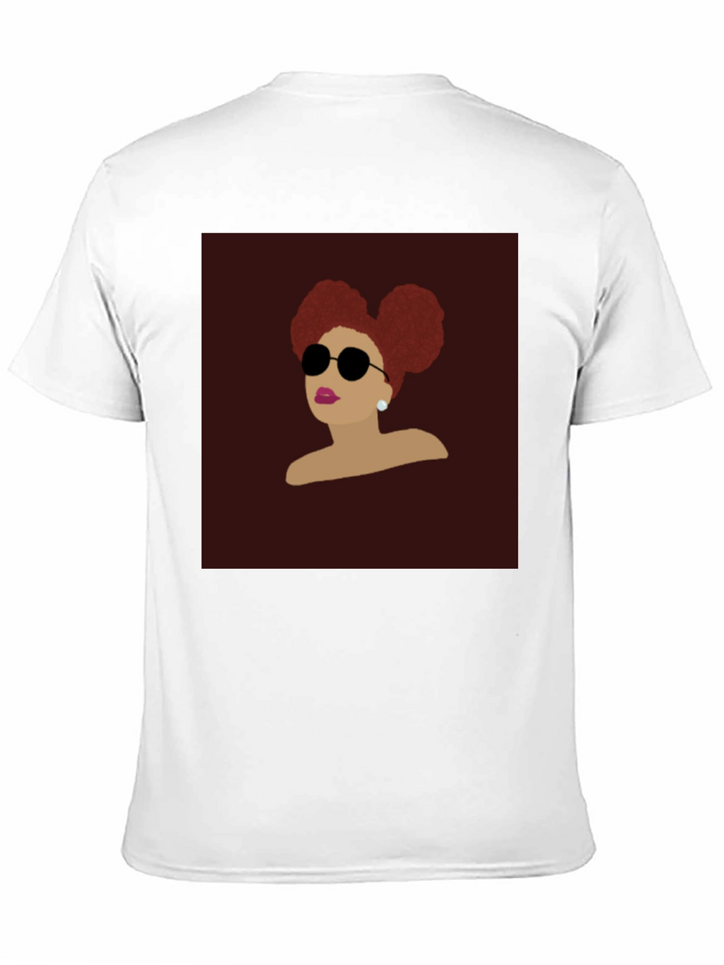 Retro Woman Afro Puff Black T-Shirt