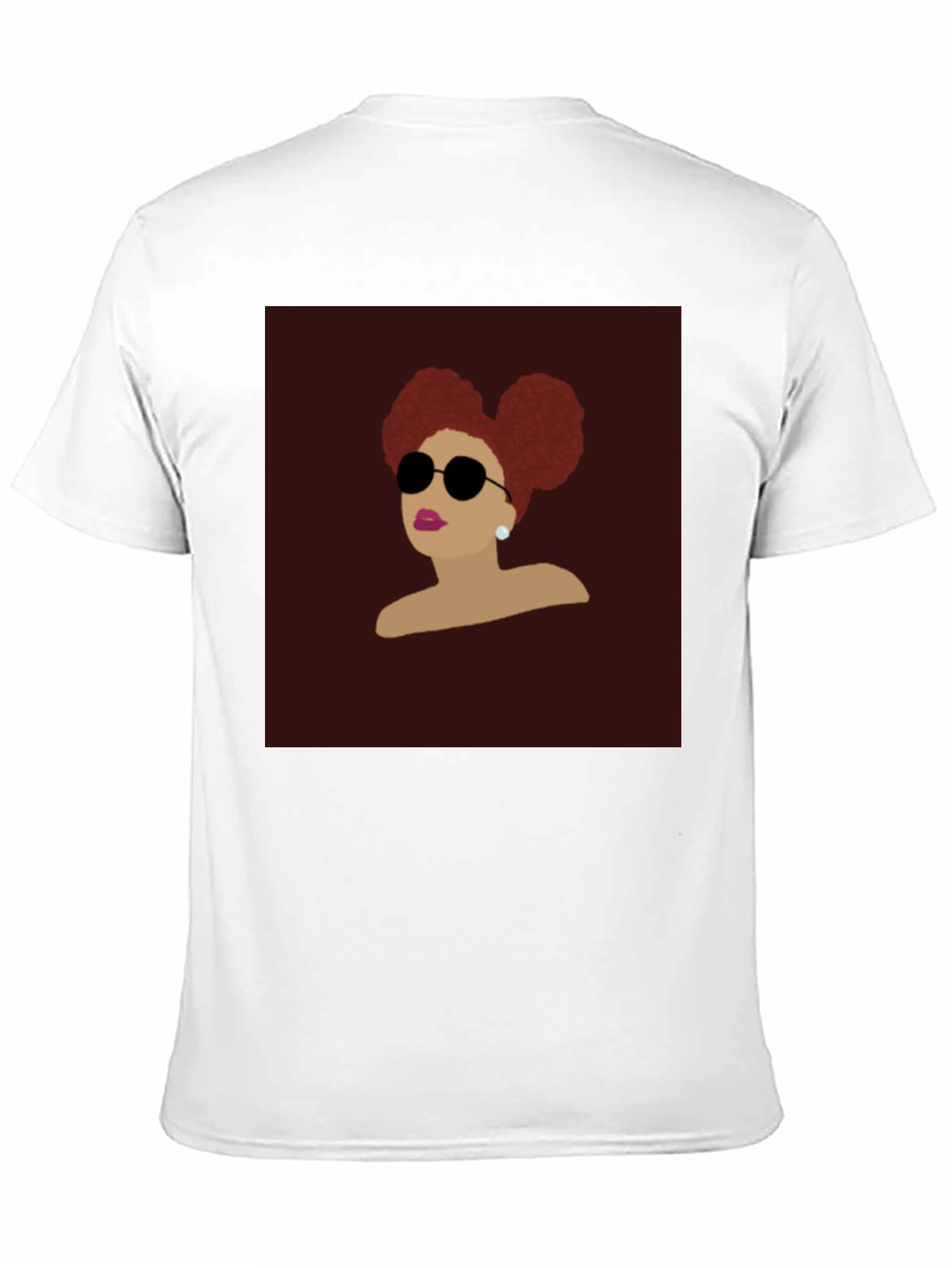 Retro Woman Afro Puff Black T-Shirt