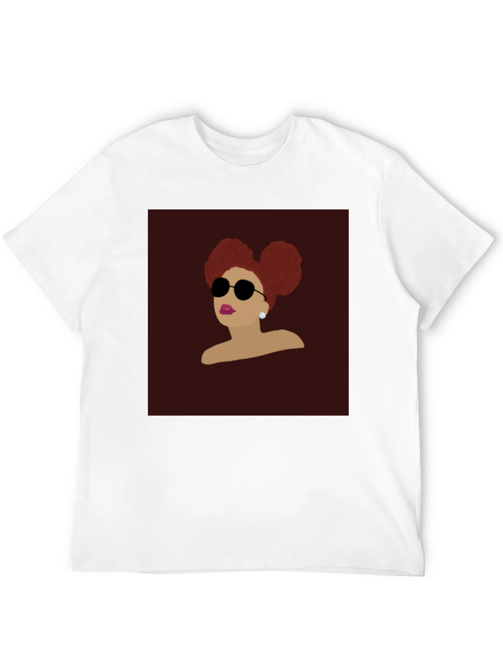 Retro Woman Afro Puff Black T-Shirt