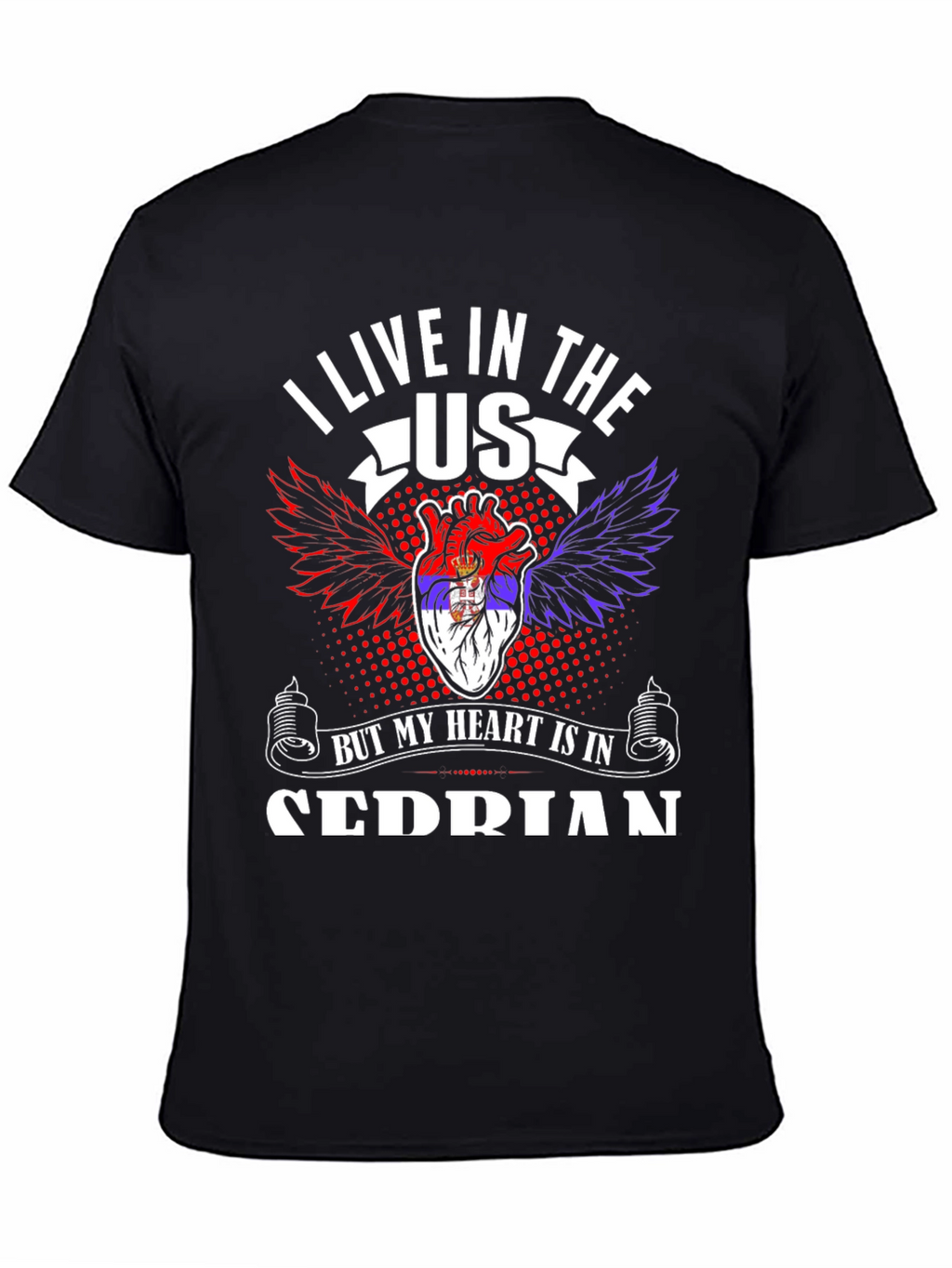 I Live In The US Serbian Pride T-Shirt