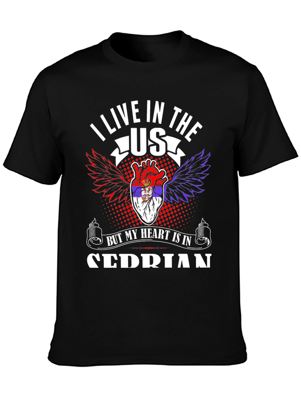 I Live In The US Serbian Pride T-Shirt
