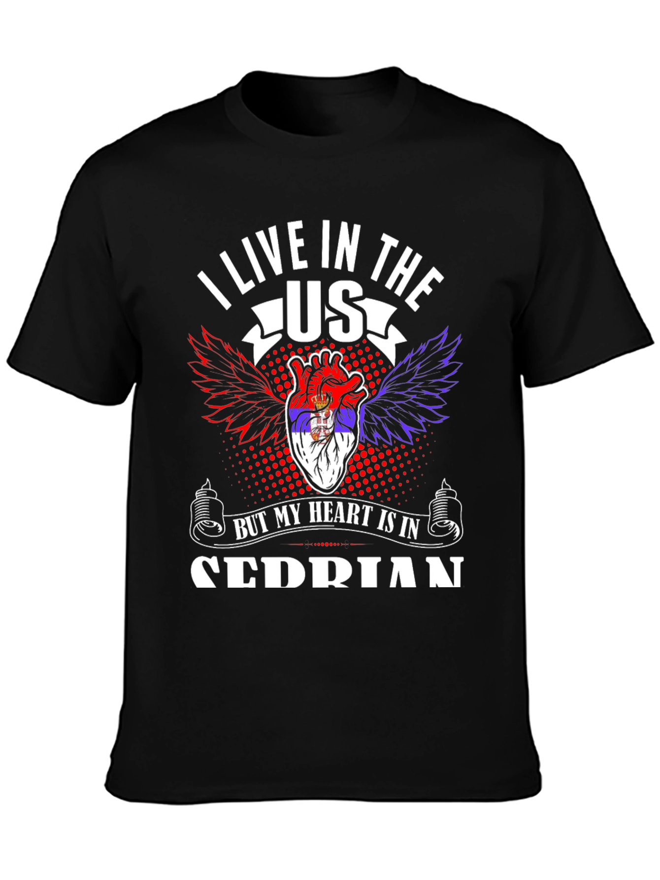 I Live In The US Serbian Pride T-Shirt