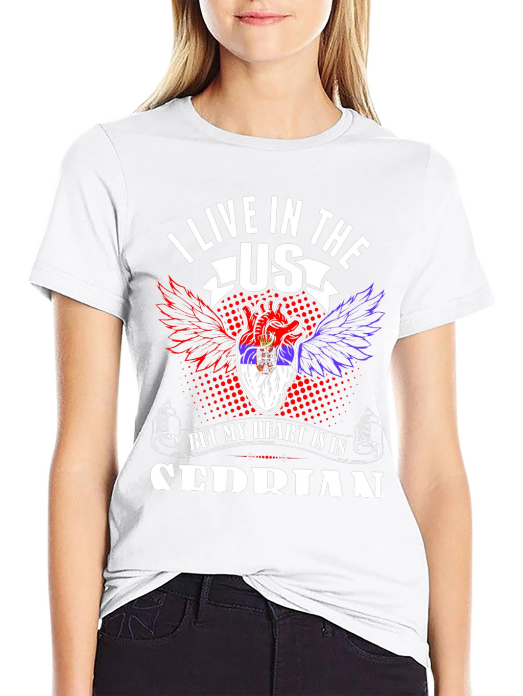 I Live In The US Serbian Pride T-Shirt