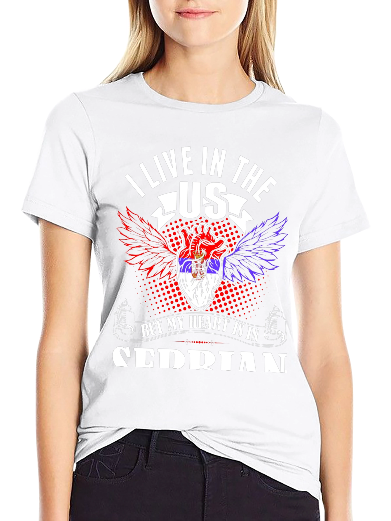 I Live In The US Serbian Pride T-Shirt