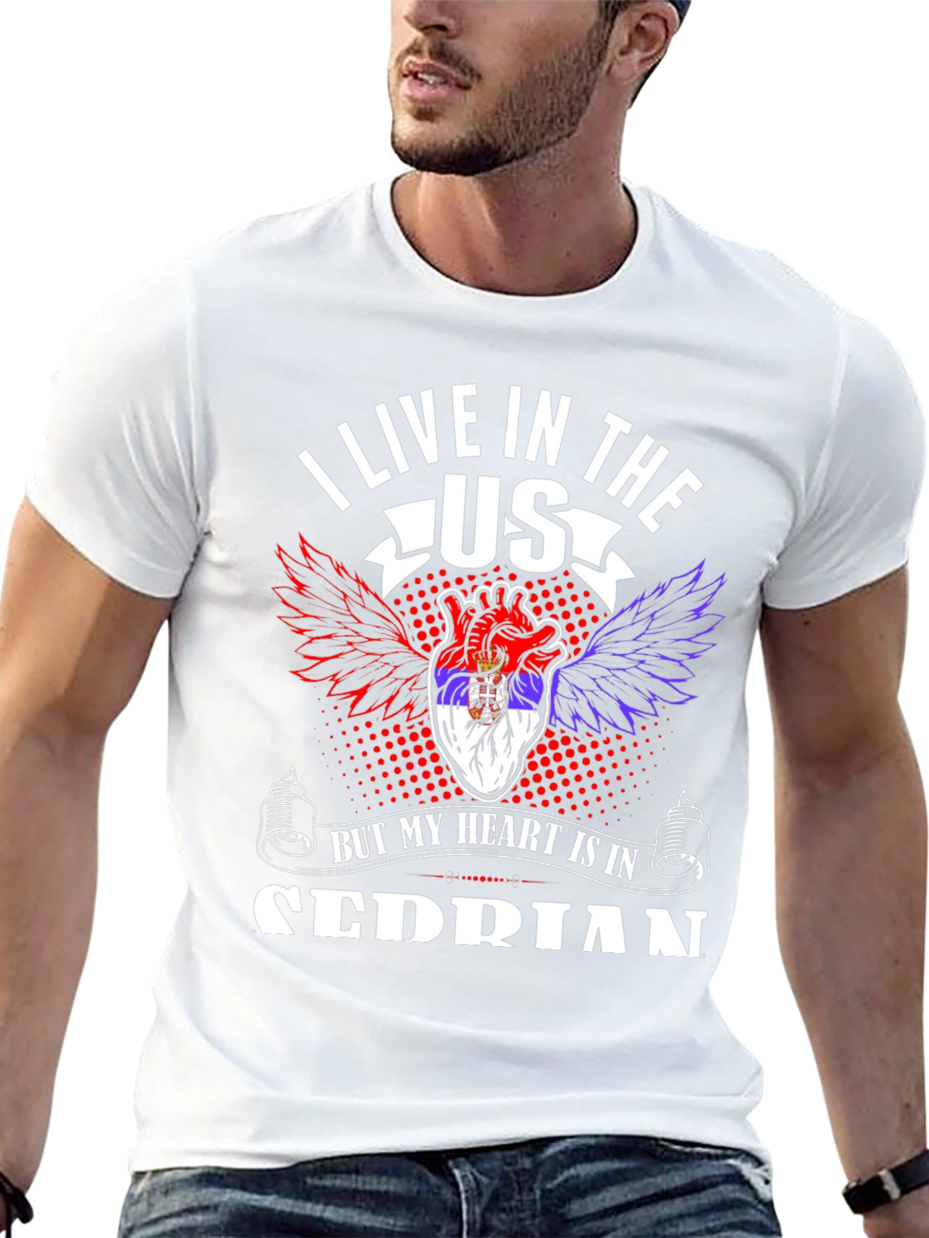 I Live In The US Serbian Pride T-Shirt