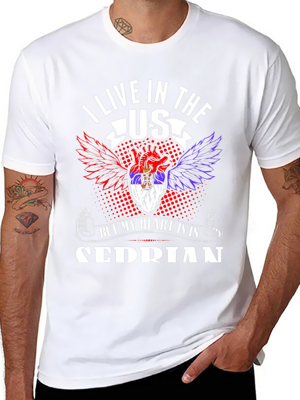 I Live In The US Serbian Pride T-Shirt