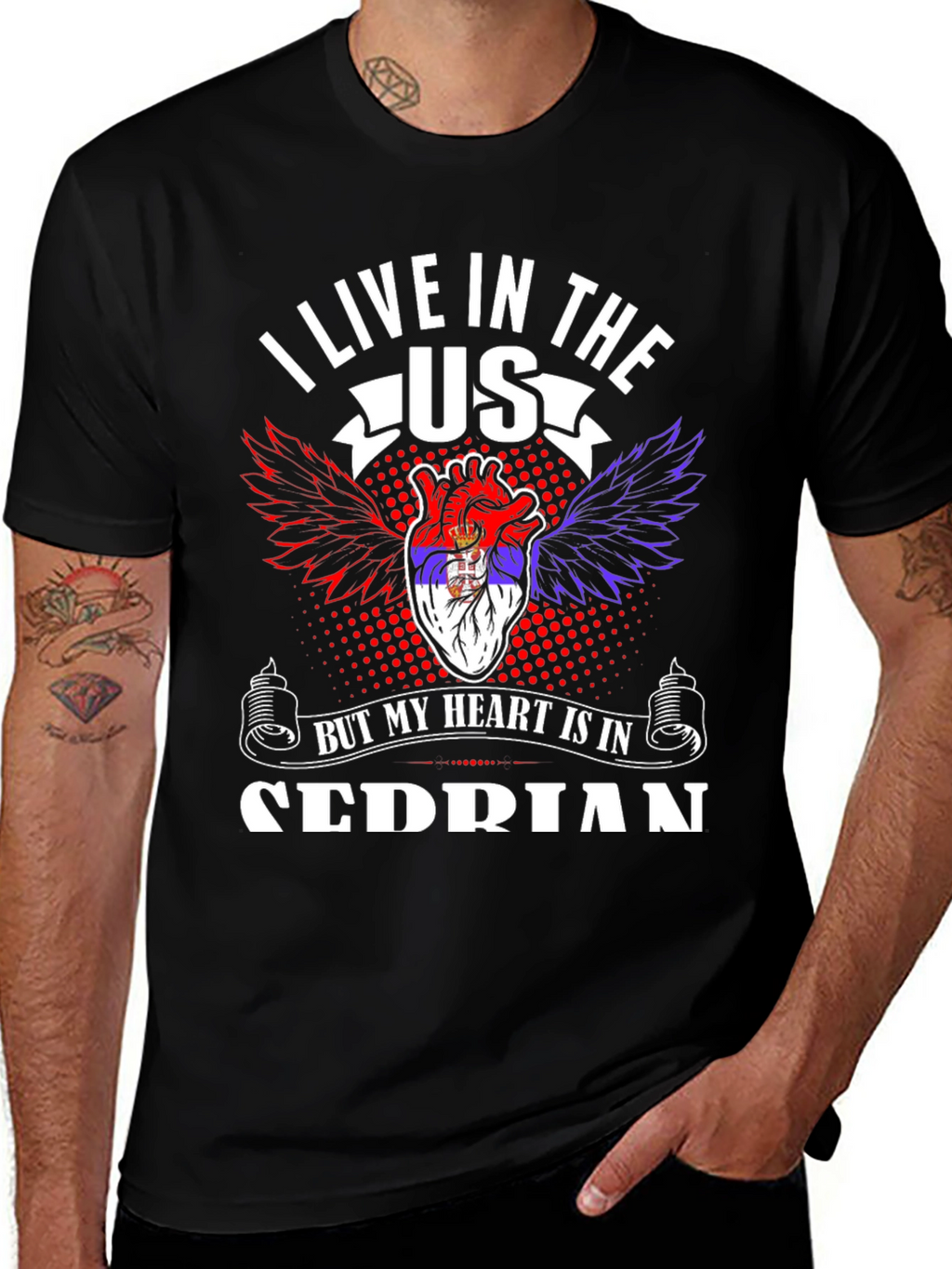 I Live In The US Serbian Pride T-Shirt