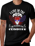 I Live In The US Serbian Pride T-Shirt