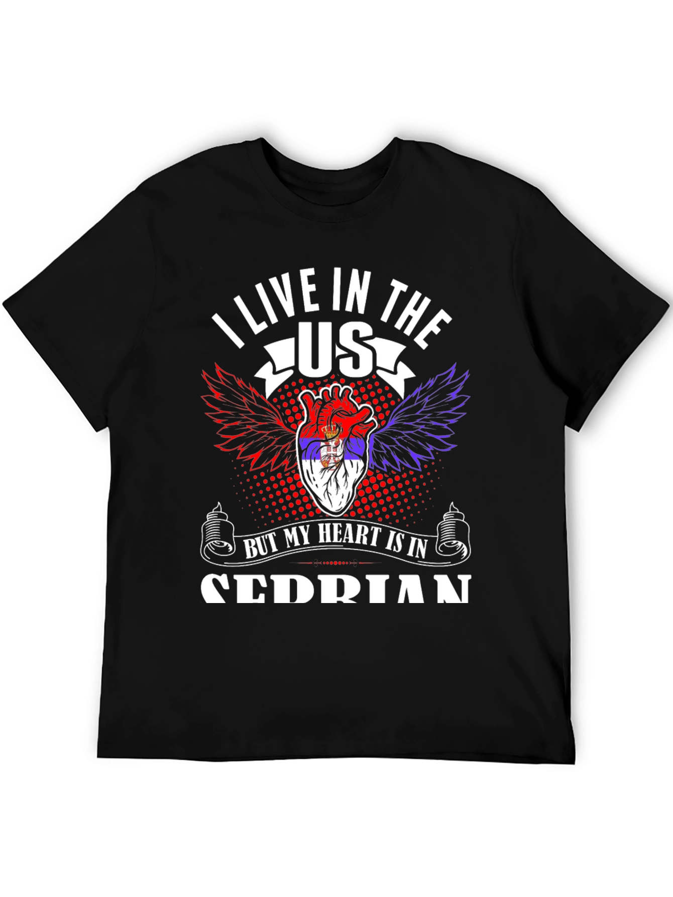 I Live In The US Serbian Pride T-Shirt
