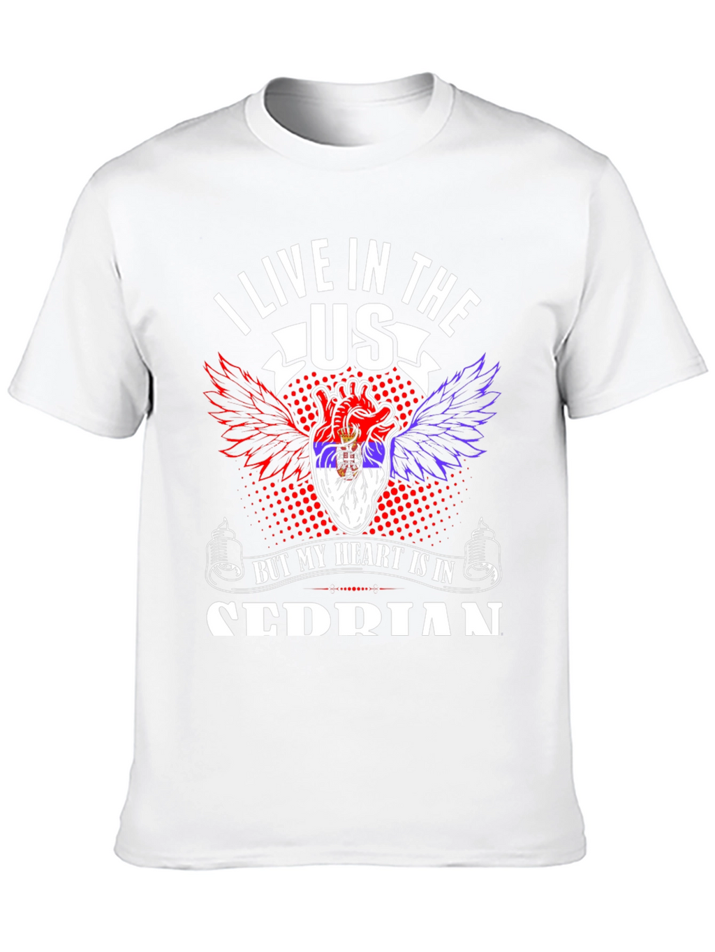I Live In The US Serbian Pride T-Shirt