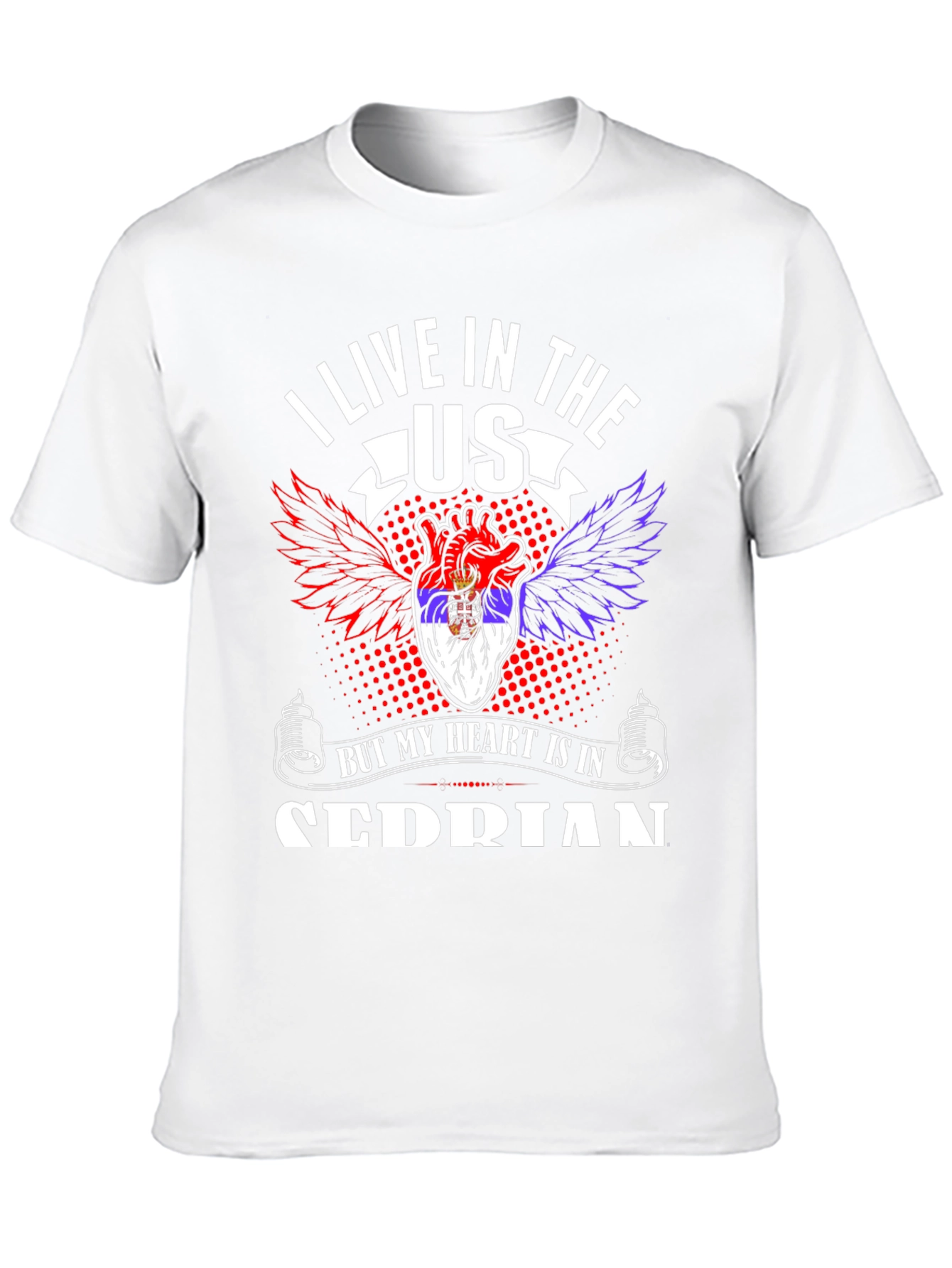 I Live In The US Serbian Pride T-Shirt