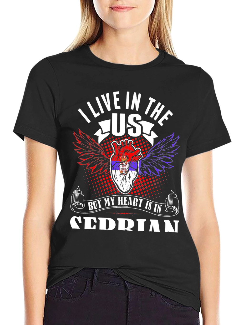 I Live In The US Serbian Pride T-Shirt
