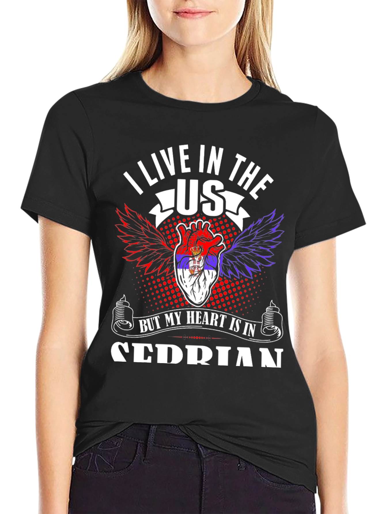 I Live In The US Serbian Pride T-Shirt