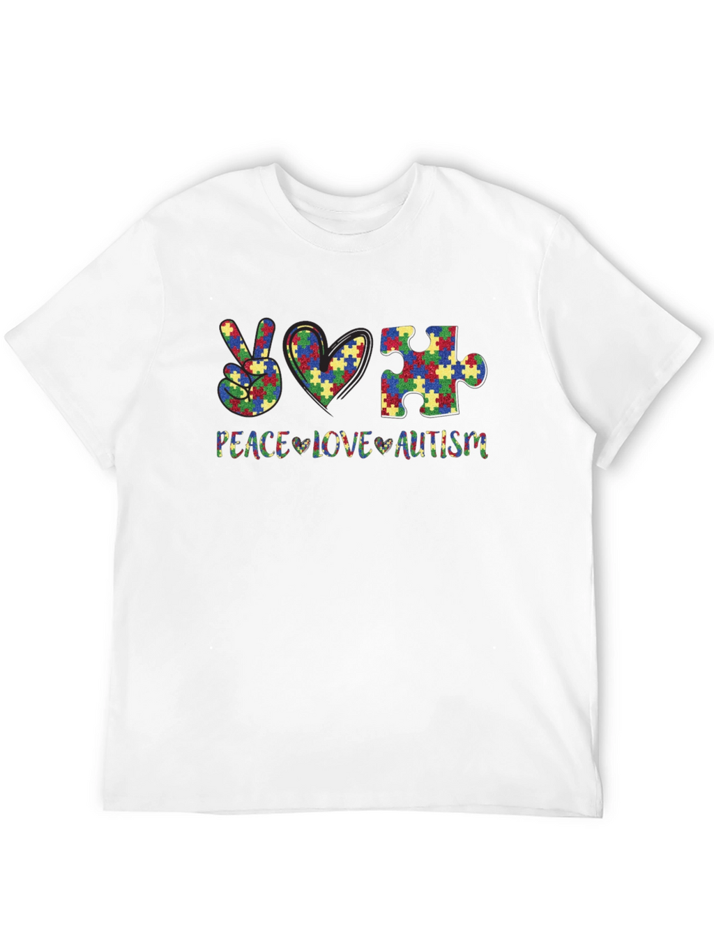Peace Love Autism Awareness T-Shirt