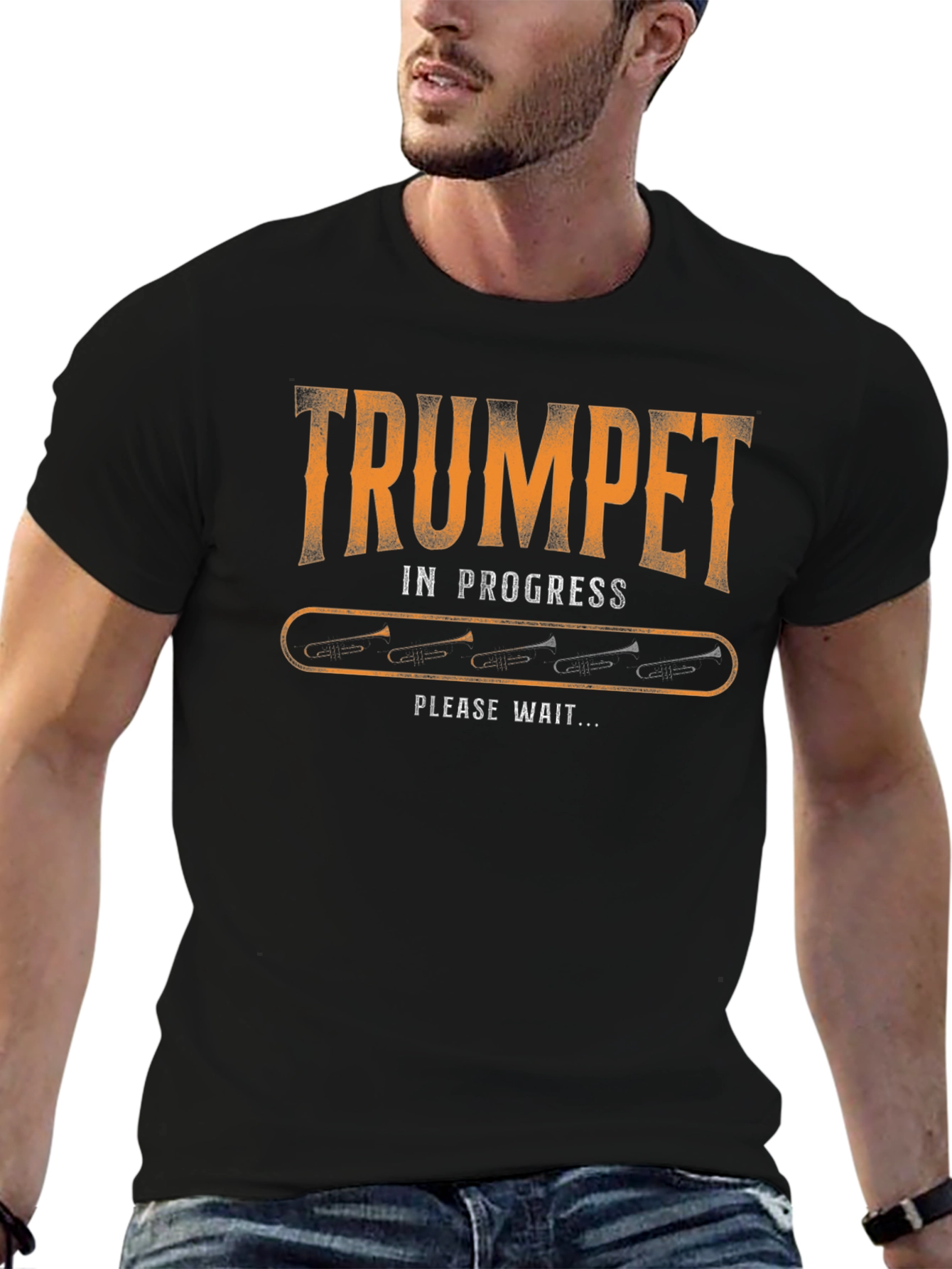Trumpet in Progress Loading T-Shirt - Musician Humor