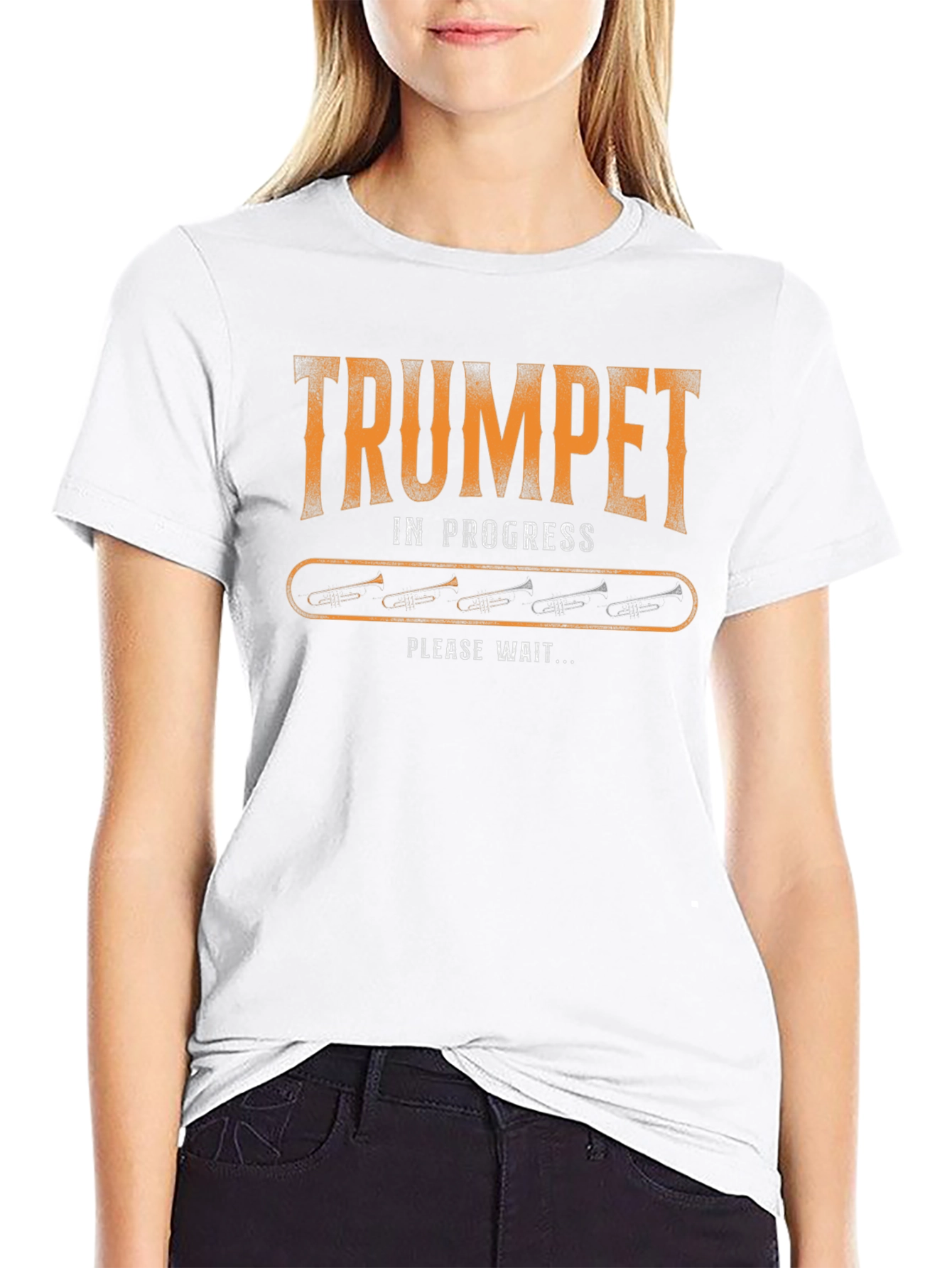 Trumpet in Progress Loading T-Shirt - Musician Humor