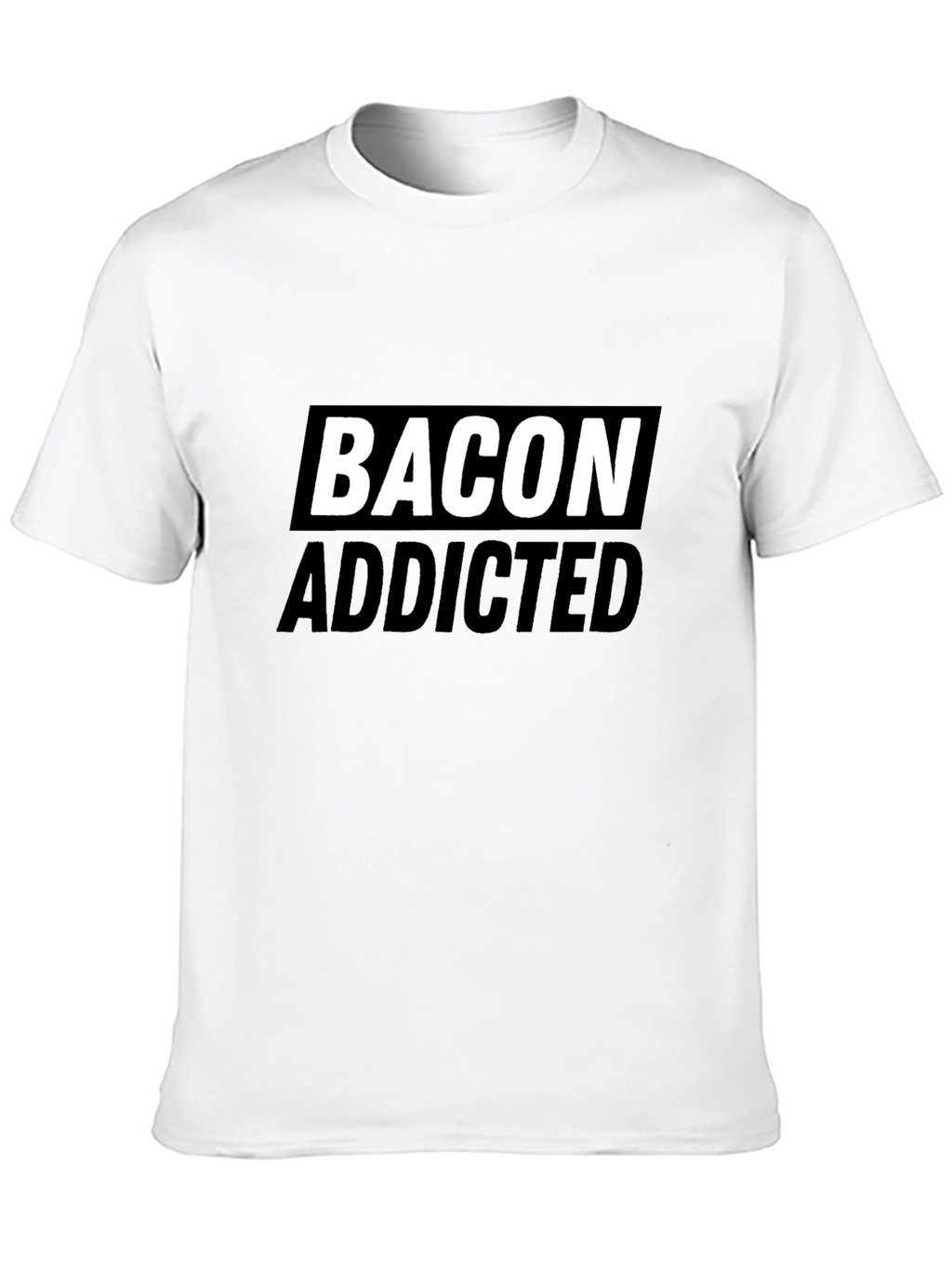 Bacon Addicted Graphic Tee - Premium Black Cotton