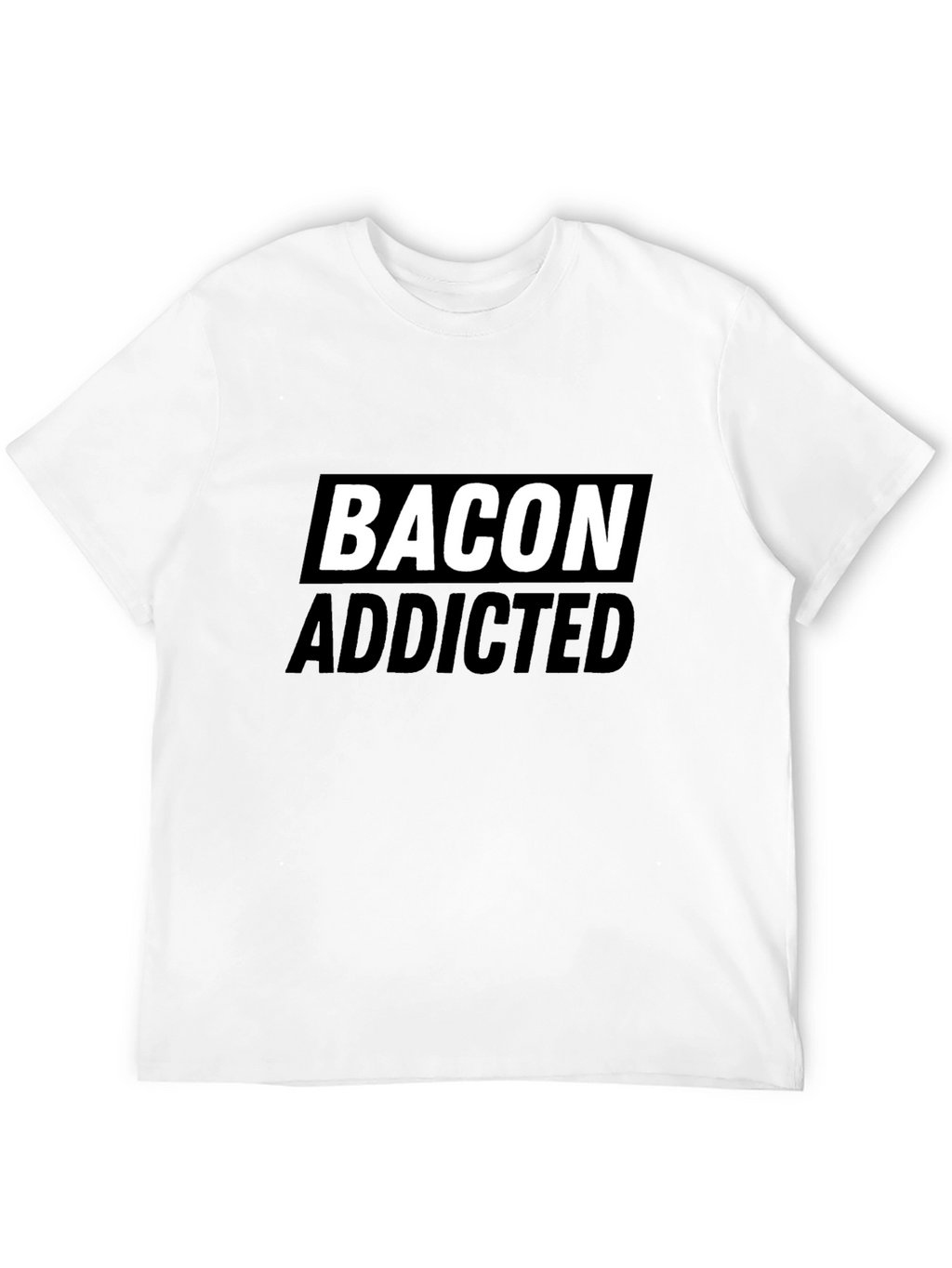 Bacon Addicted Graphic Tee - Premium Black Cotton