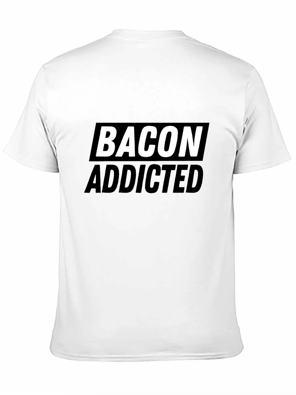 Bacon Addicted Graphic Tee - Premium Black Cotton