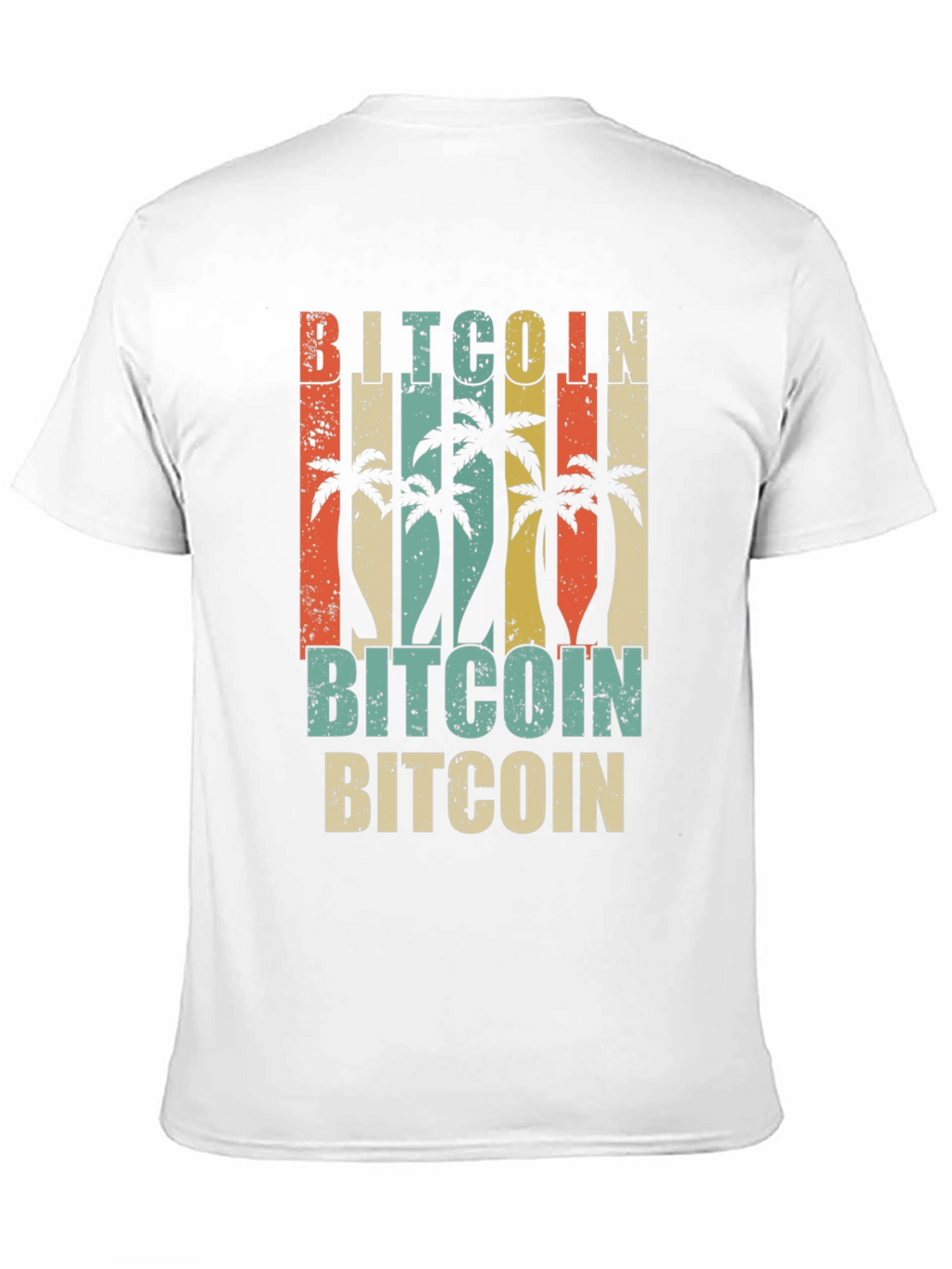 Bitcoin Palm Tree Graphic T-Shirt