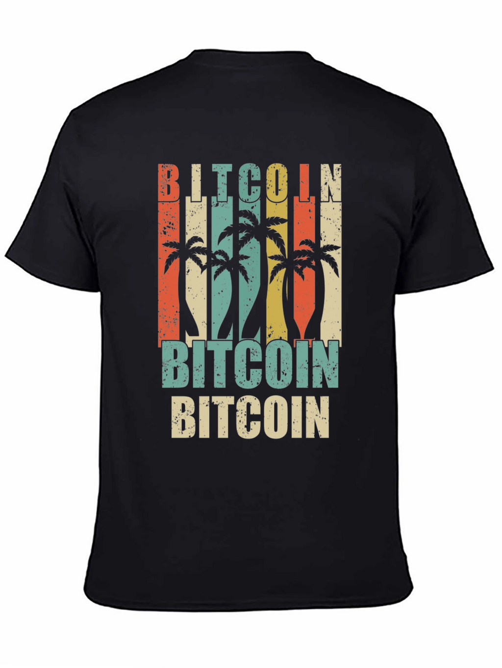 Bitcoin Palm Tree Graphic T-Shirt