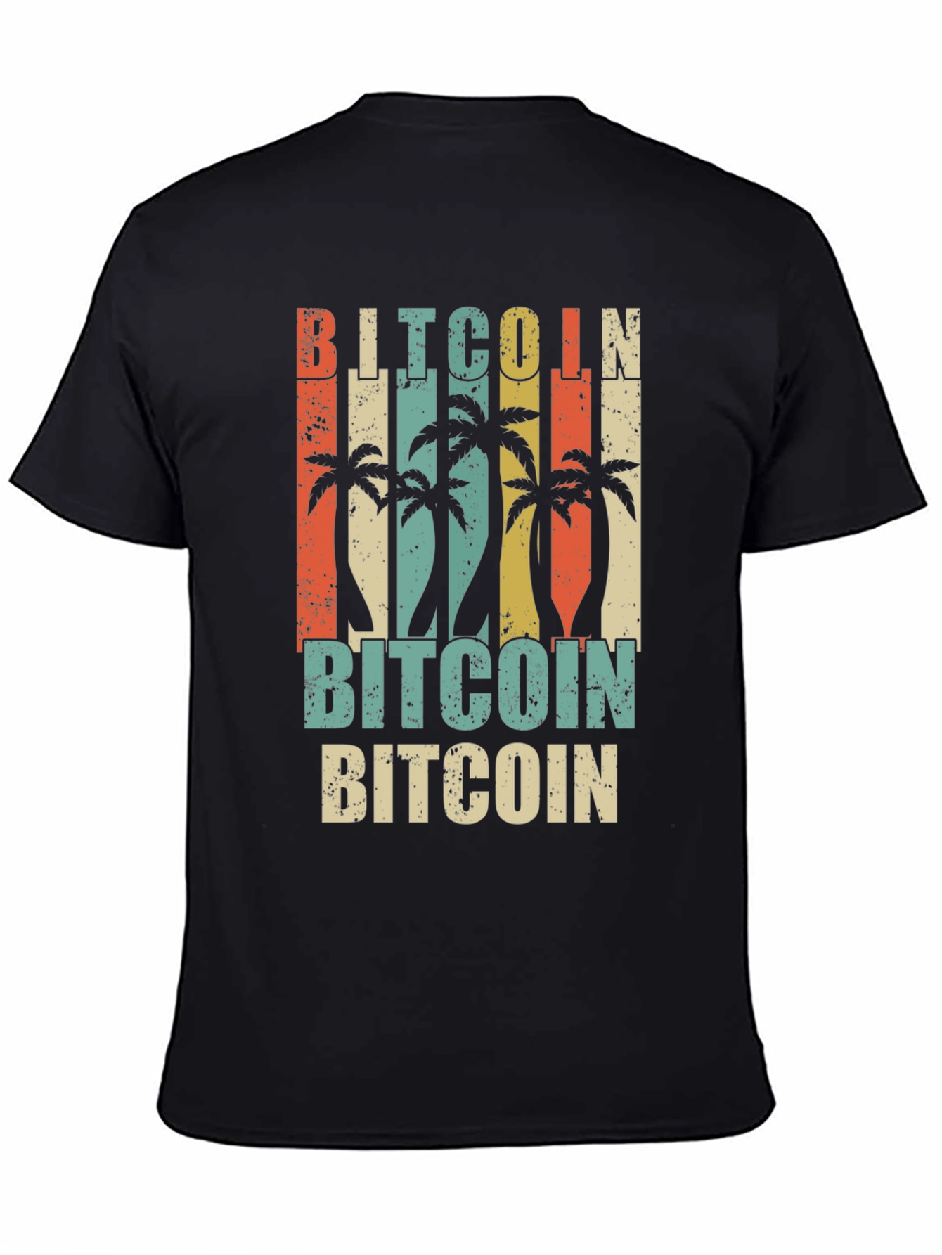 Bitcoin Palm Tree Graphic T-Shirt