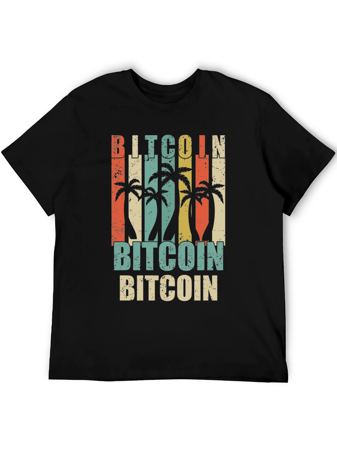 Bitcoin Palm Tree Graphic T-Shirt