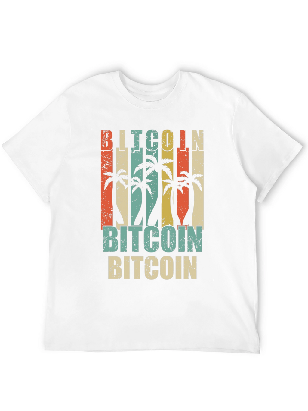 Bitcoin Palm Tree Graphic T-Shirt