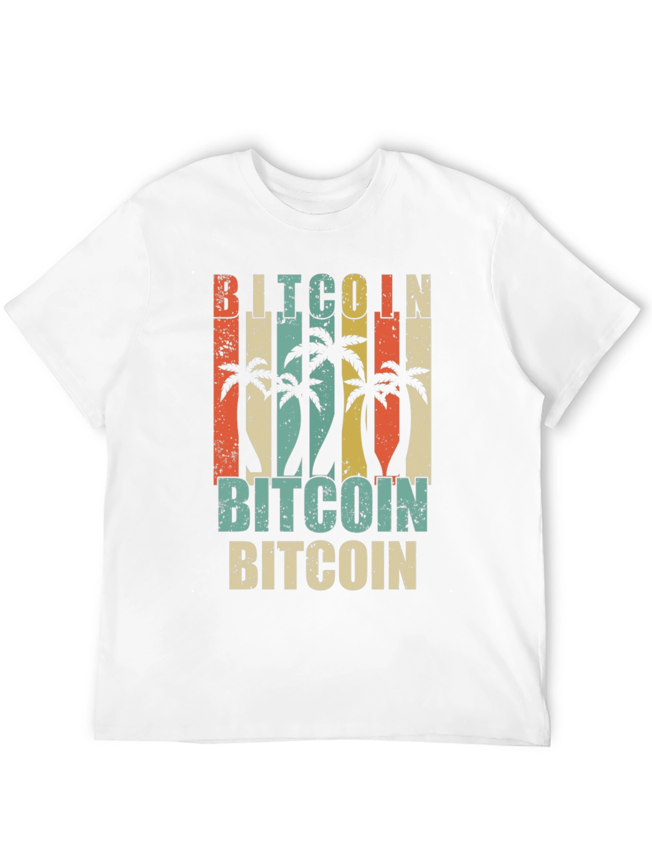 Bitcoin Palm Tree Graphic T-Shirt