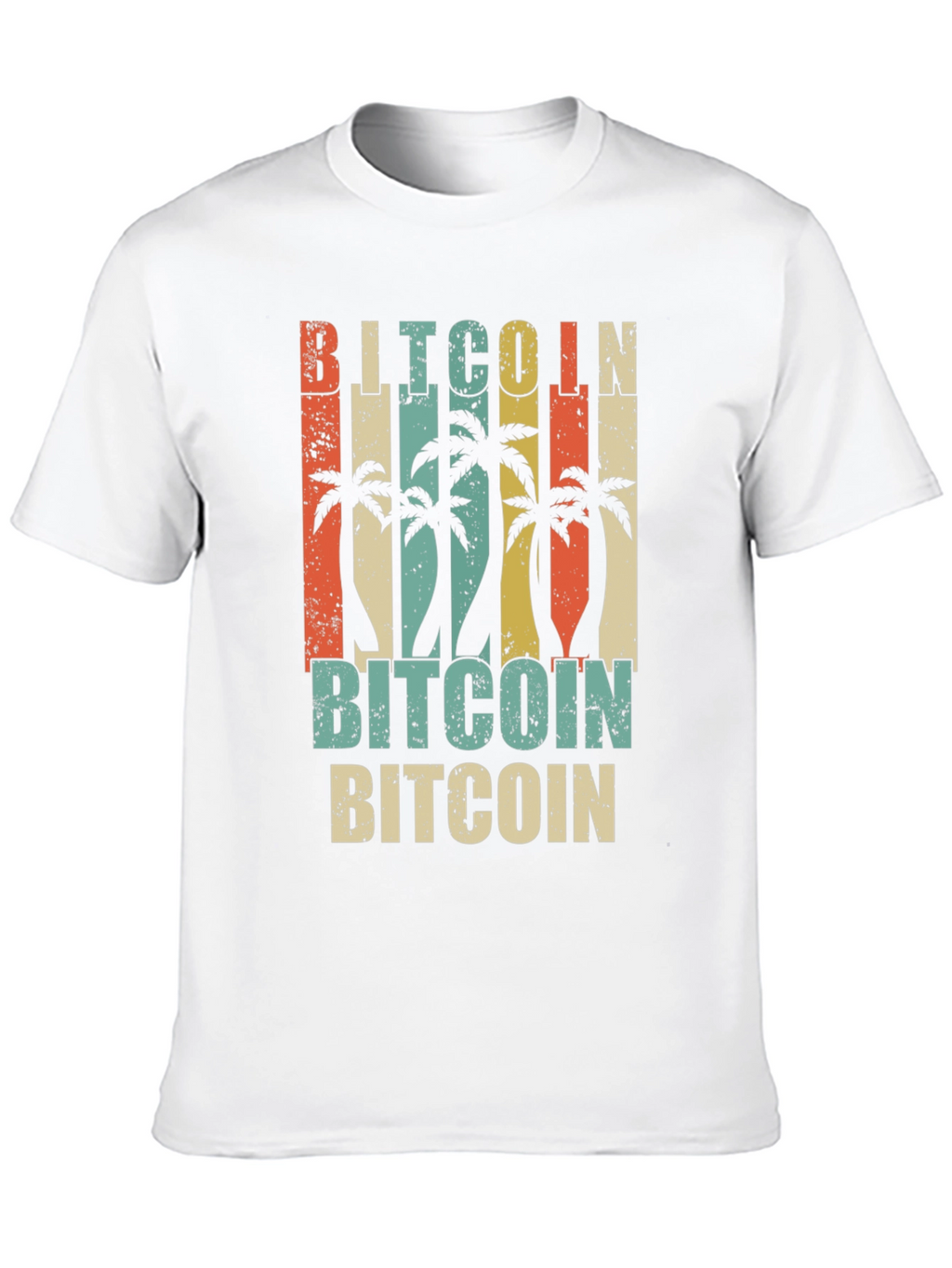 Bitcoin Palm Tree Graphic T-Shirt