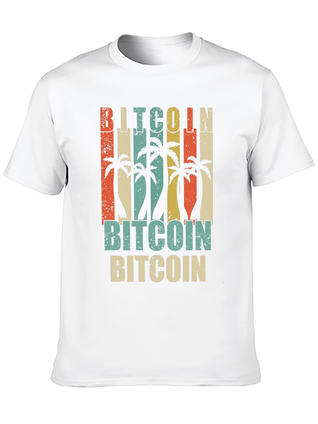 Bitcoin Palm Tree Graphic T-Shirt