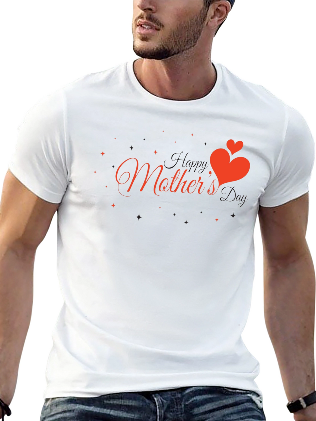 Happy Mothers Day T-Shirt - Heart Design
