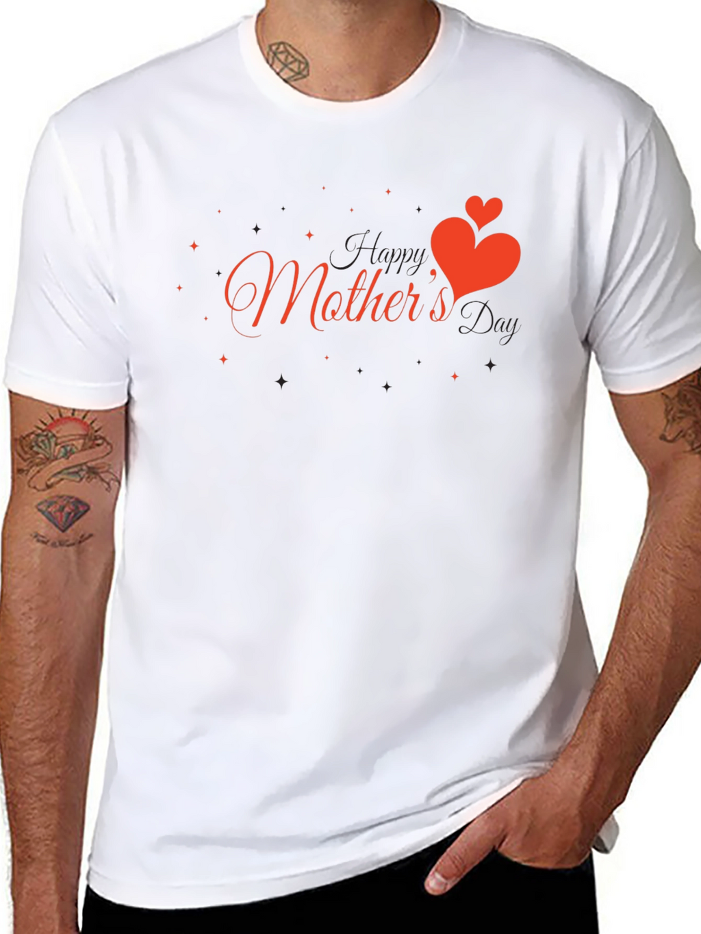 Happy Mothers Day T-Shirt - Heart Design