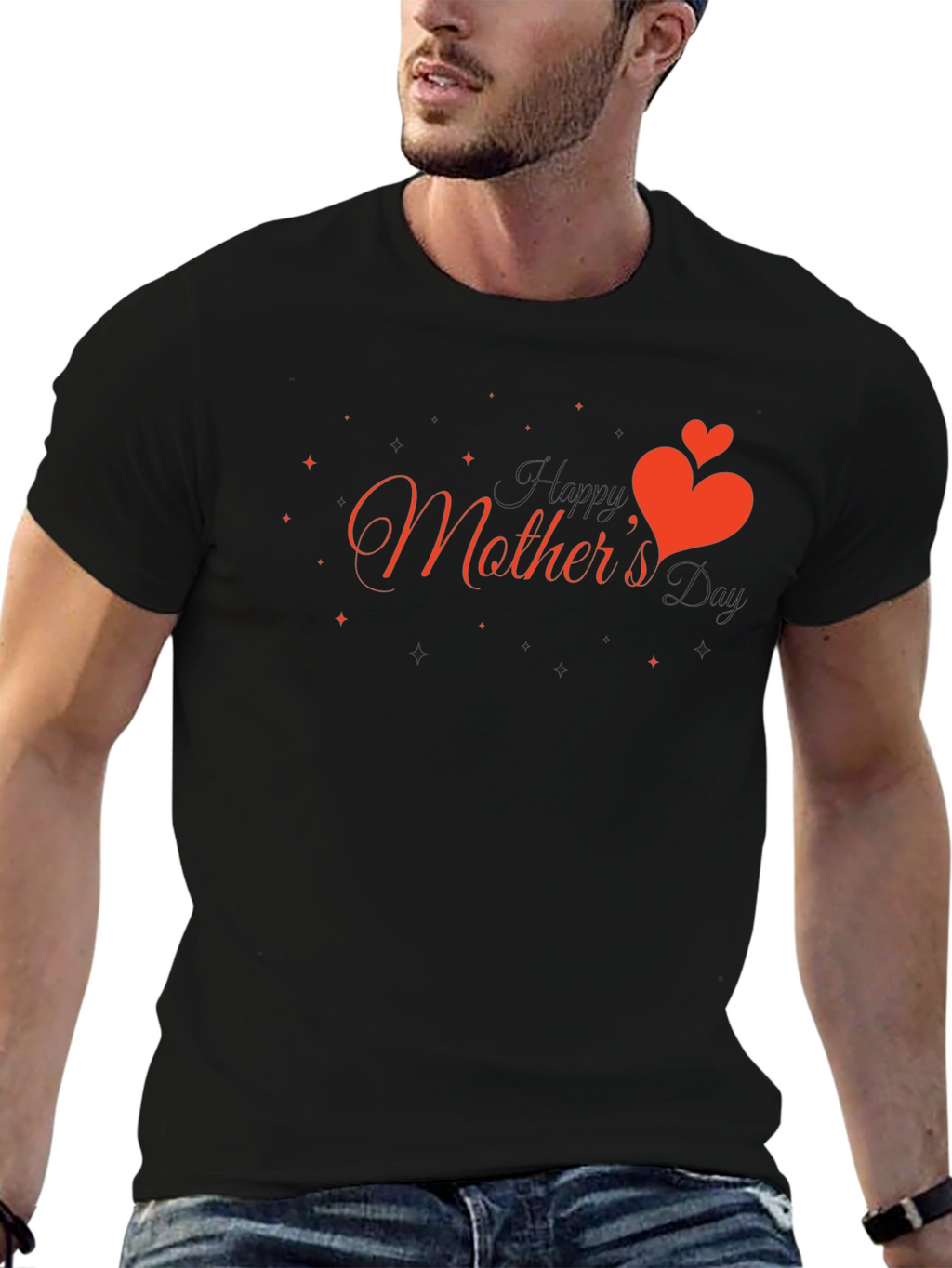 Happy Mothers Day T-Shirt - Heart Design