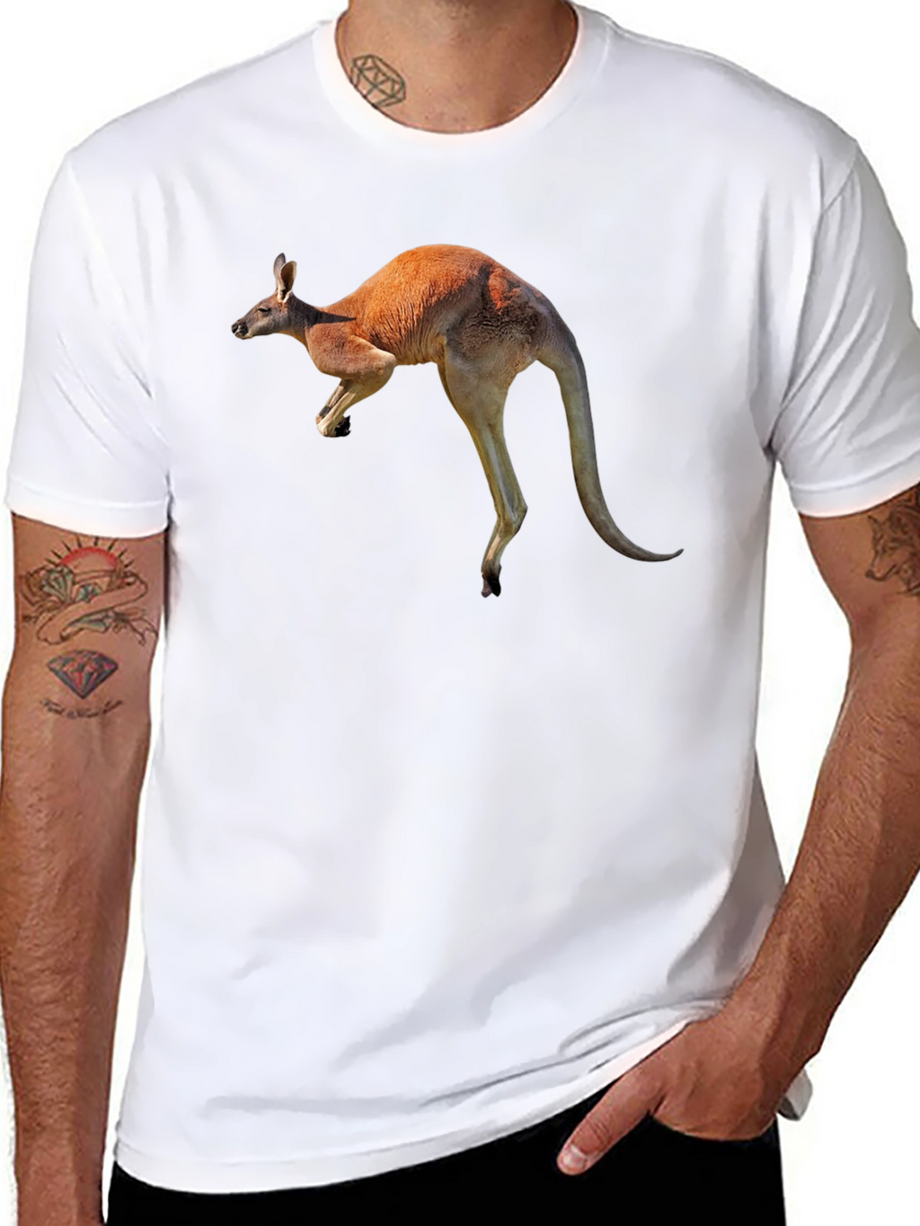 Kangaroo Graphic Tee - Black