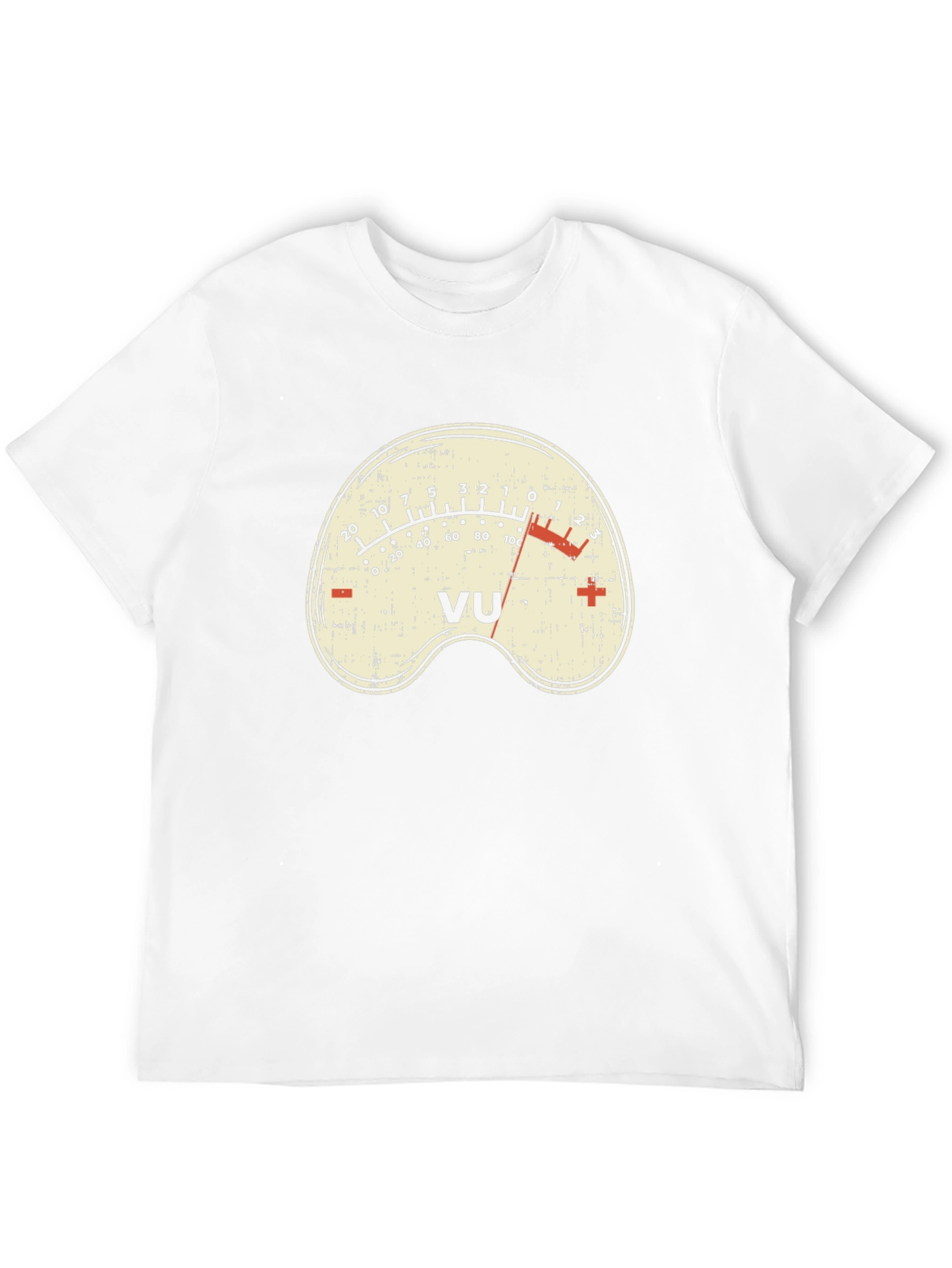 VU Meter Graphic Tee - Retro Audio Engineer Shirt