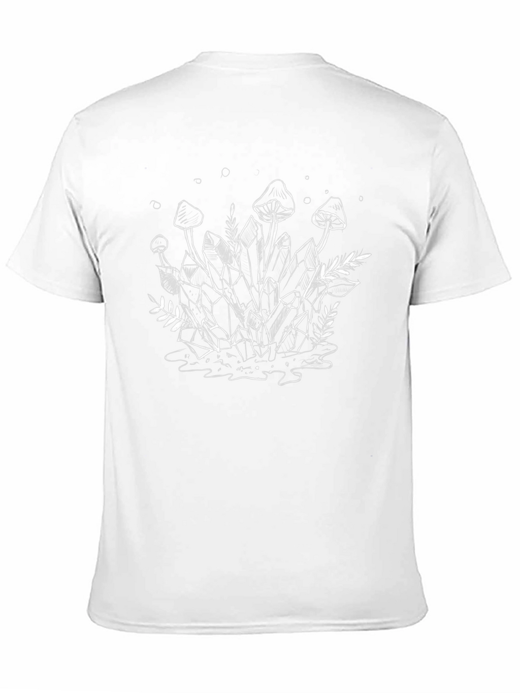 Mushroom Crystal Graphic Tee - Stylish Unisex T-Shirt