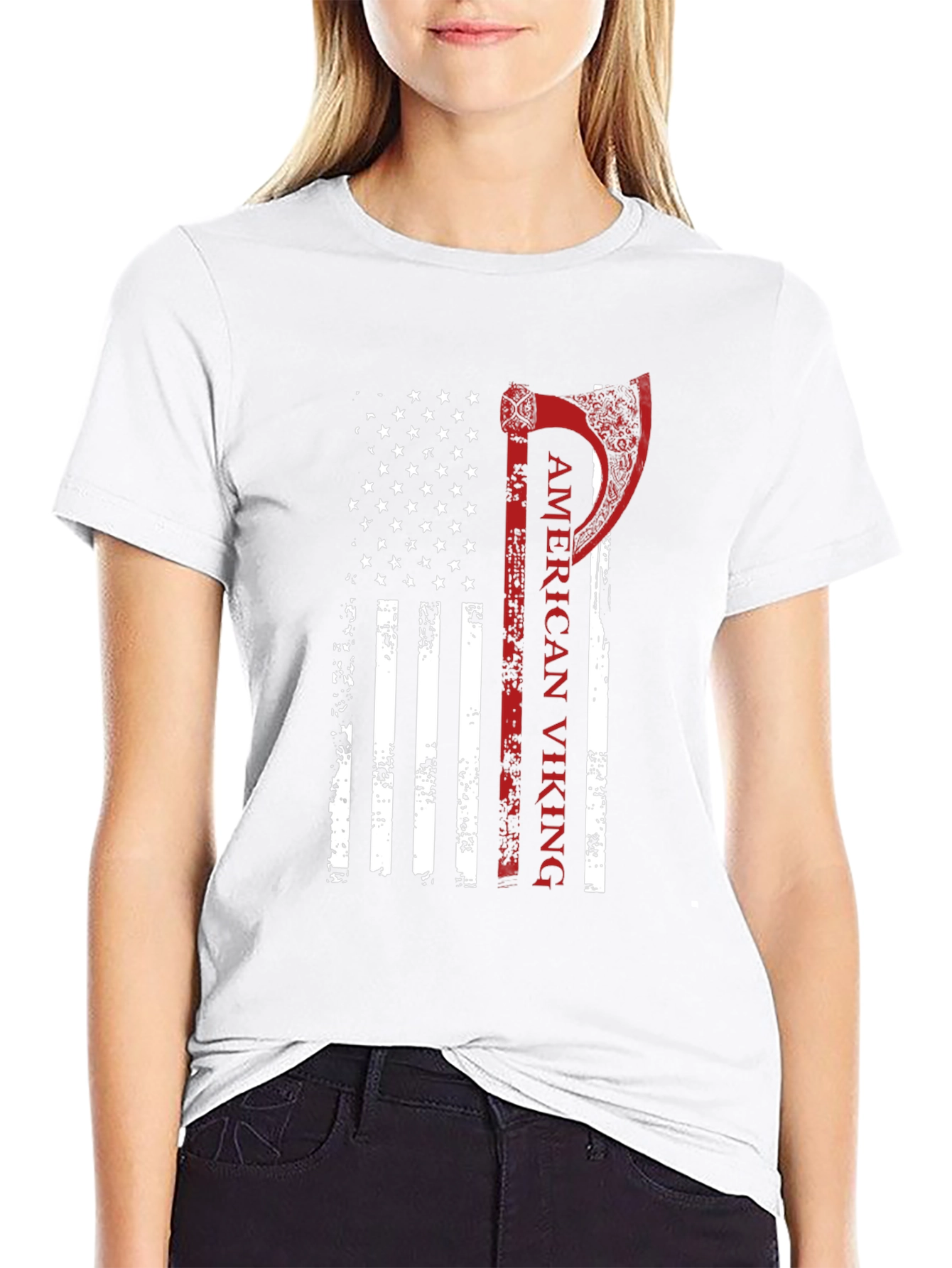 American Viking Flag Graphic T-Shirt