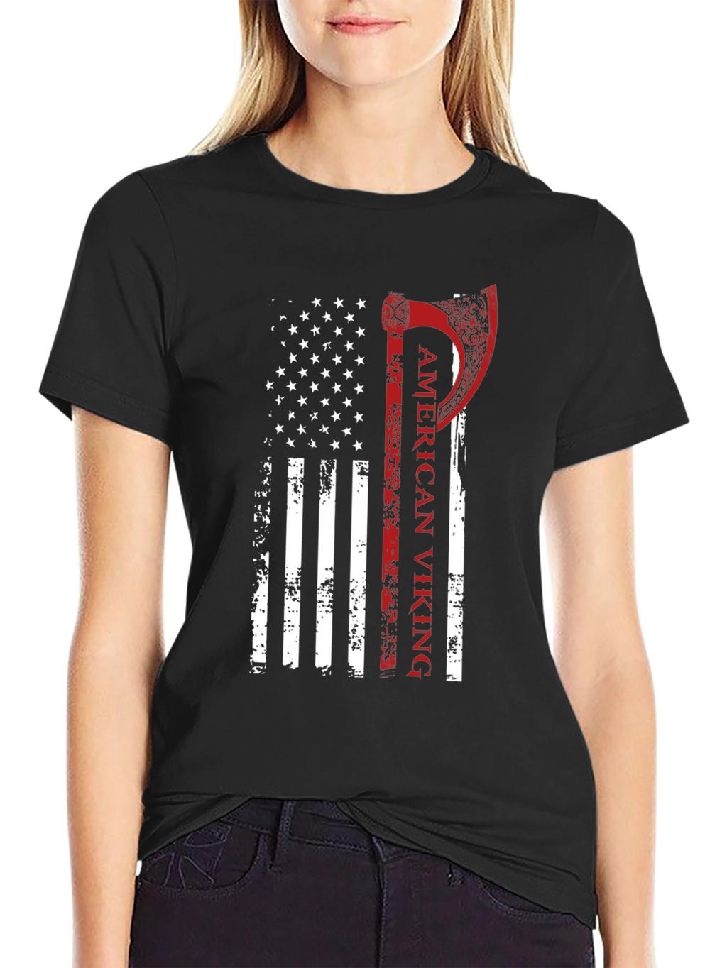 American Viking Flag Graphic T-Shirt