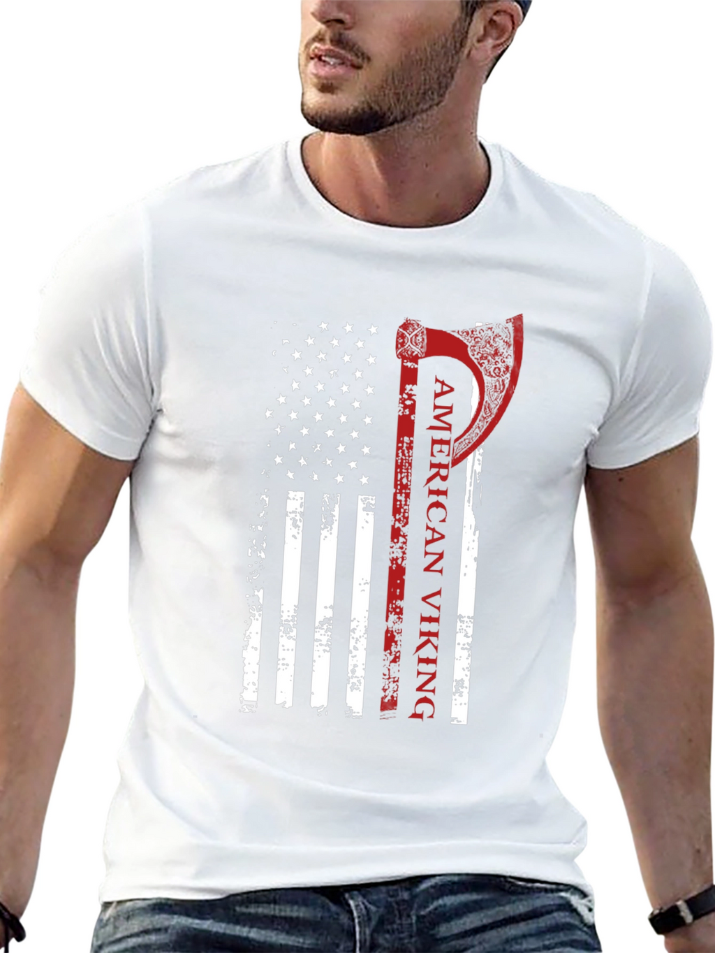 American Viking Flag Graphic T-Shirt