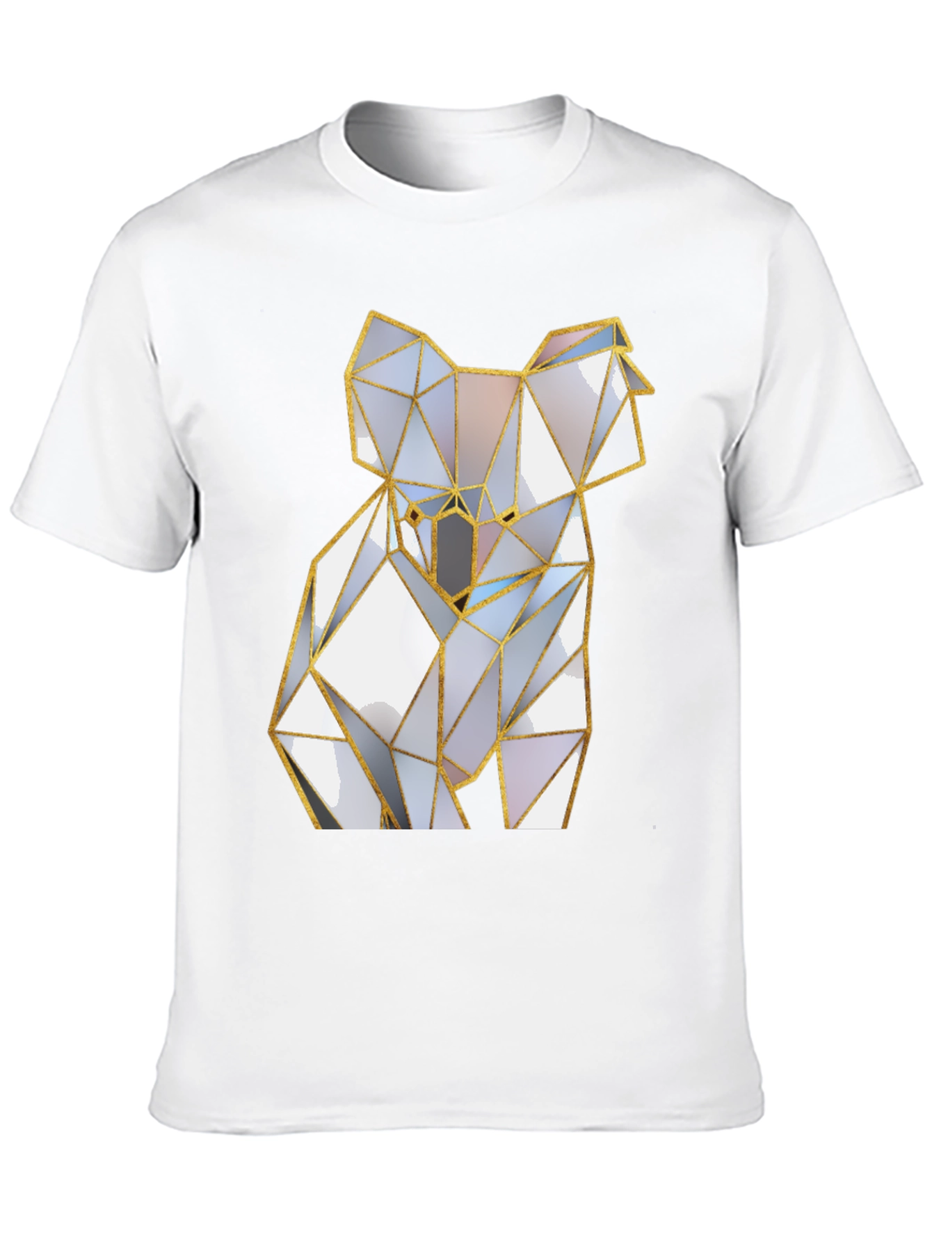Geometric Koala Graphic Tee - Modern Style