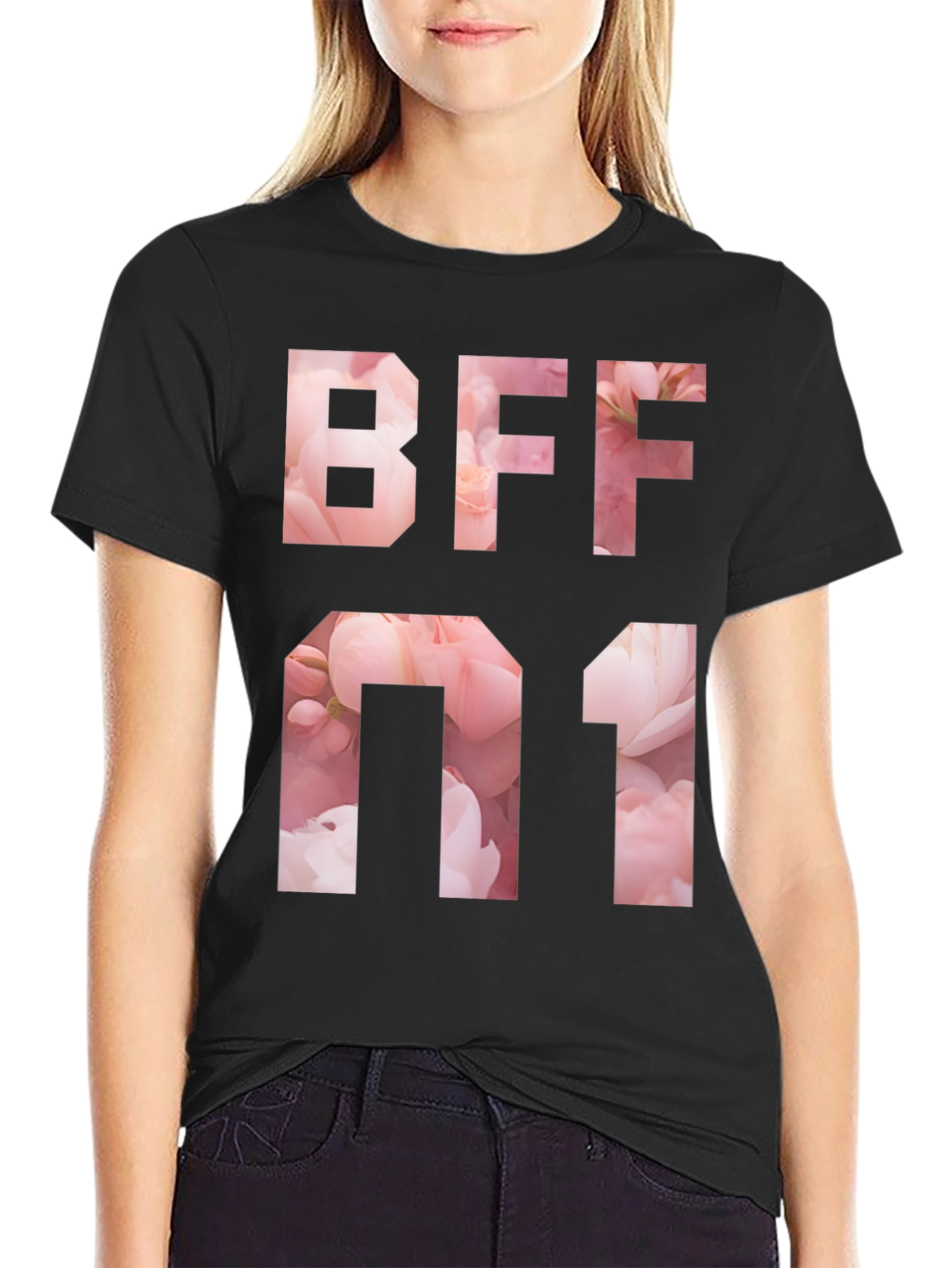 BFF Number One Floral T-Shirt
