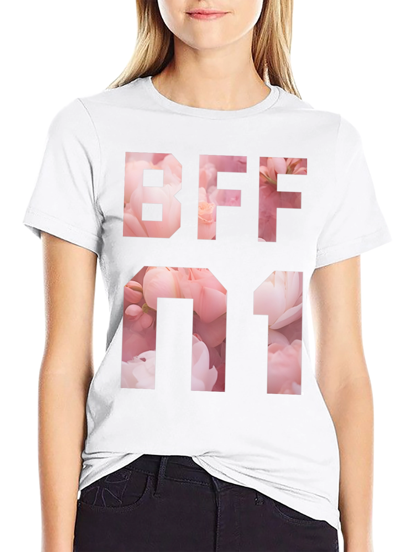 BFF Number One Floral T-Shirt