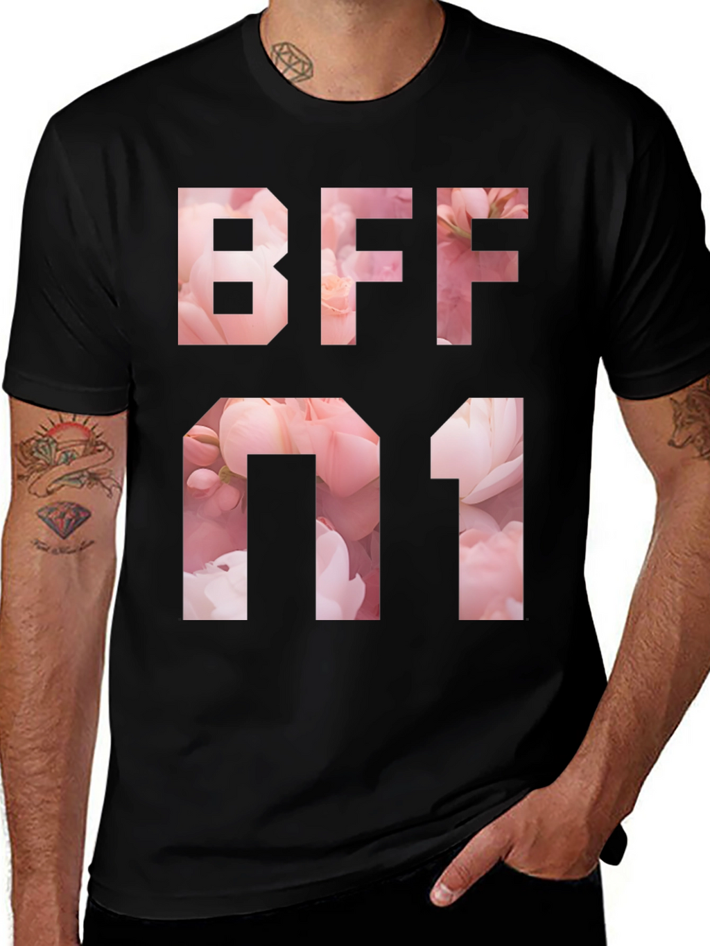 BFF Number One Floral T-Shirt