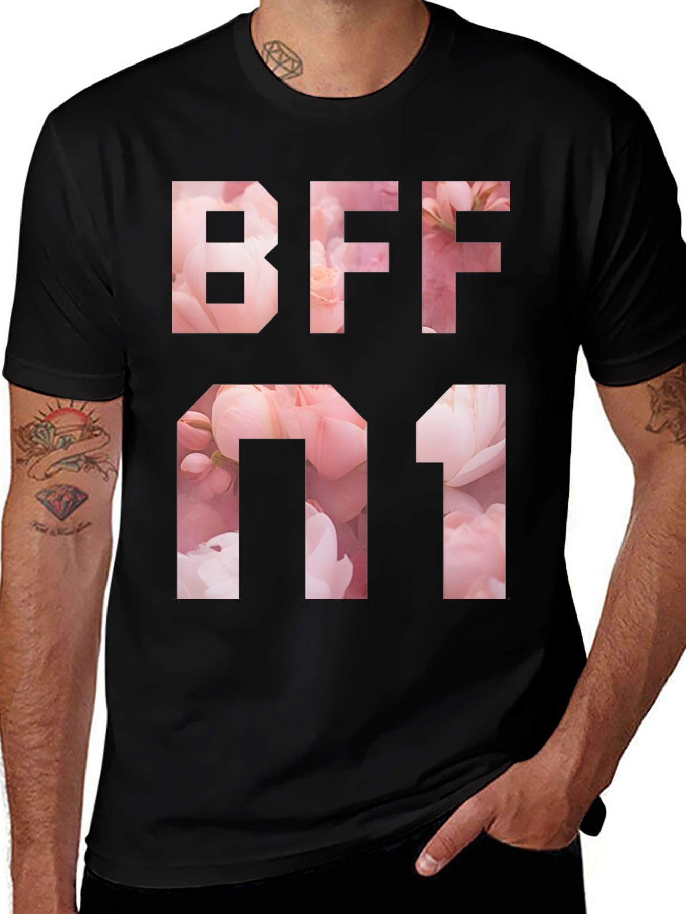 BFF Number One Floral T-Shirt