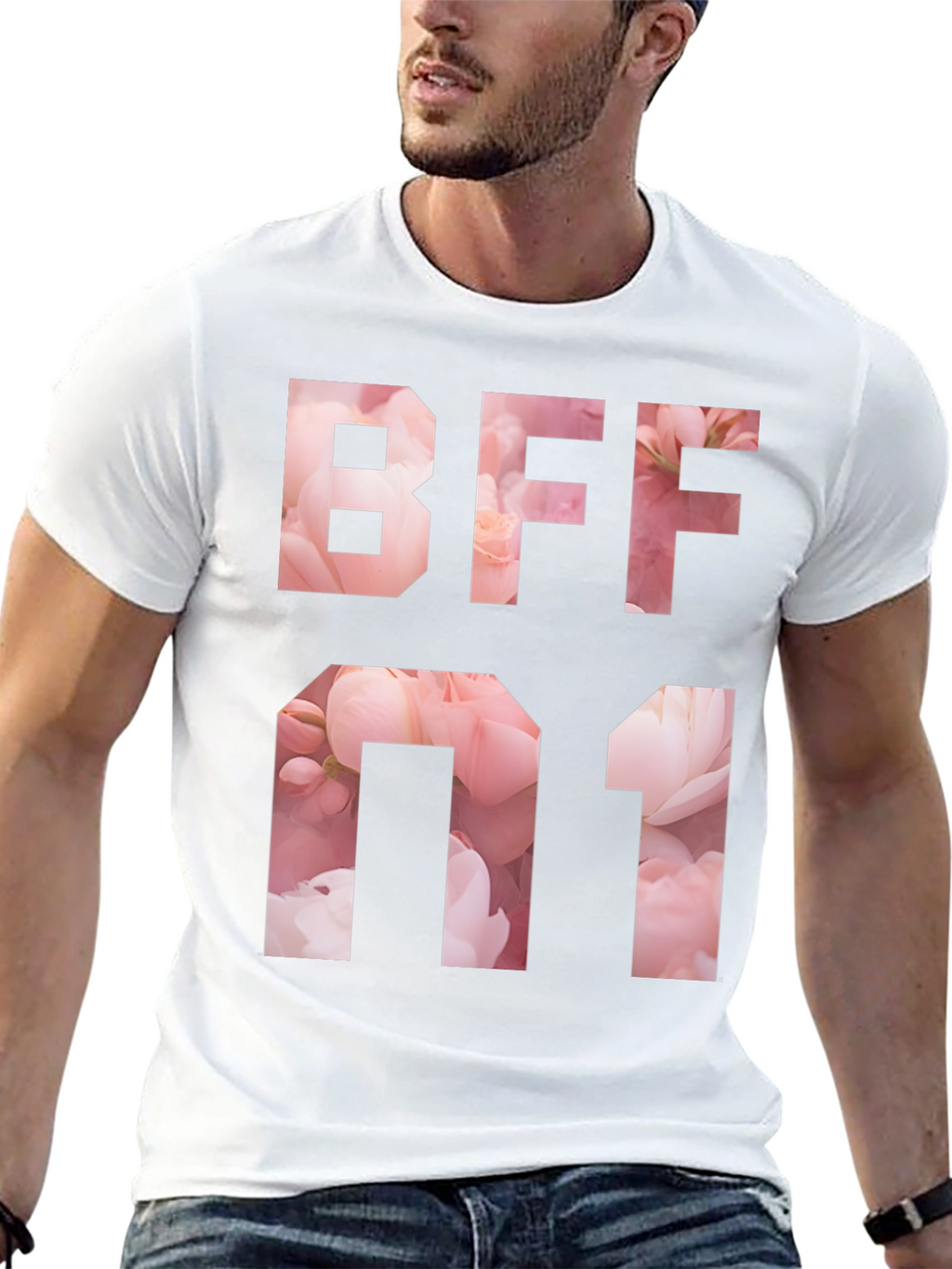 BFF Number One Floral T-Shirt