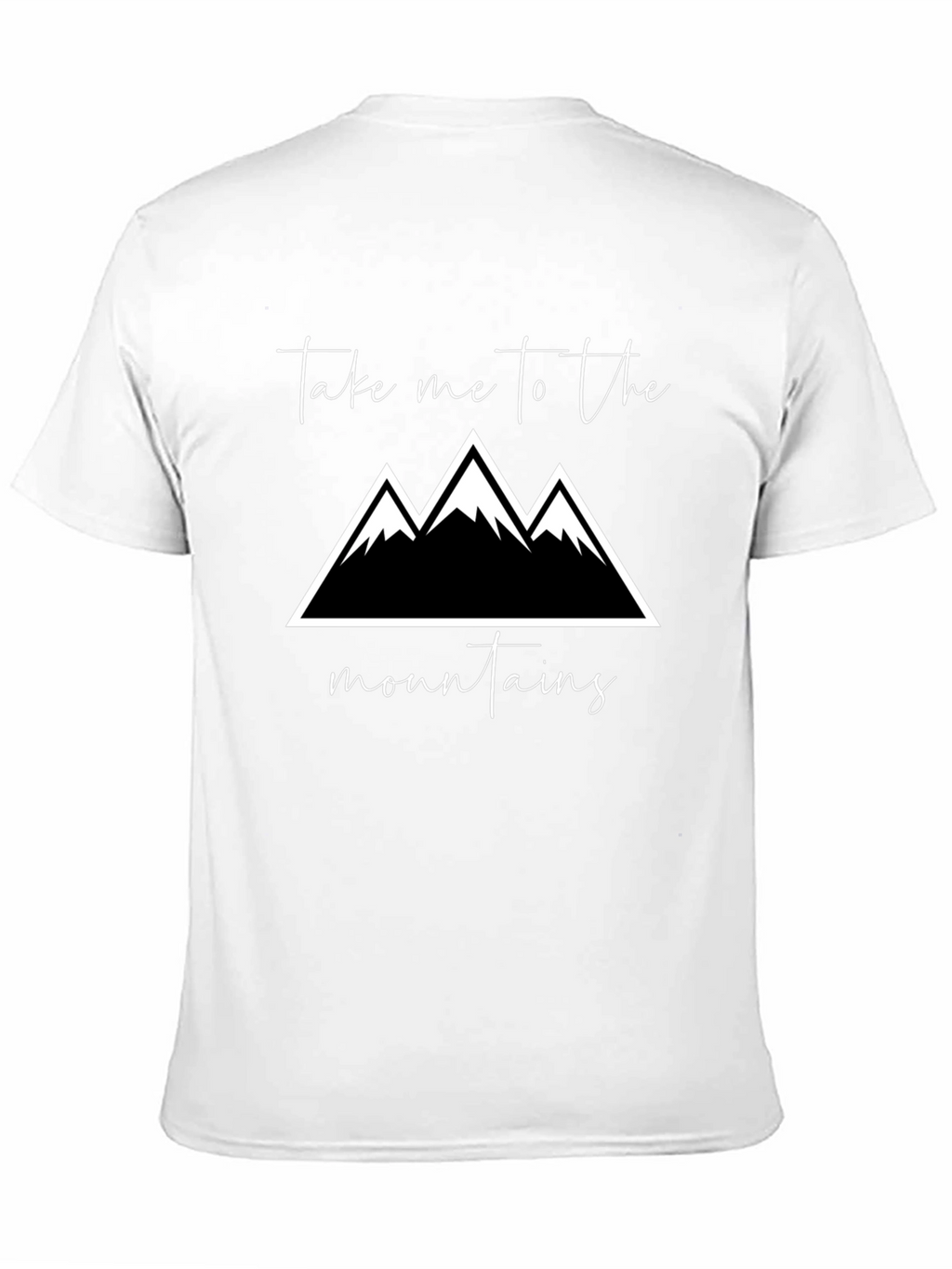 Mountains Graphic Tee - Black Cotton T-Shirt