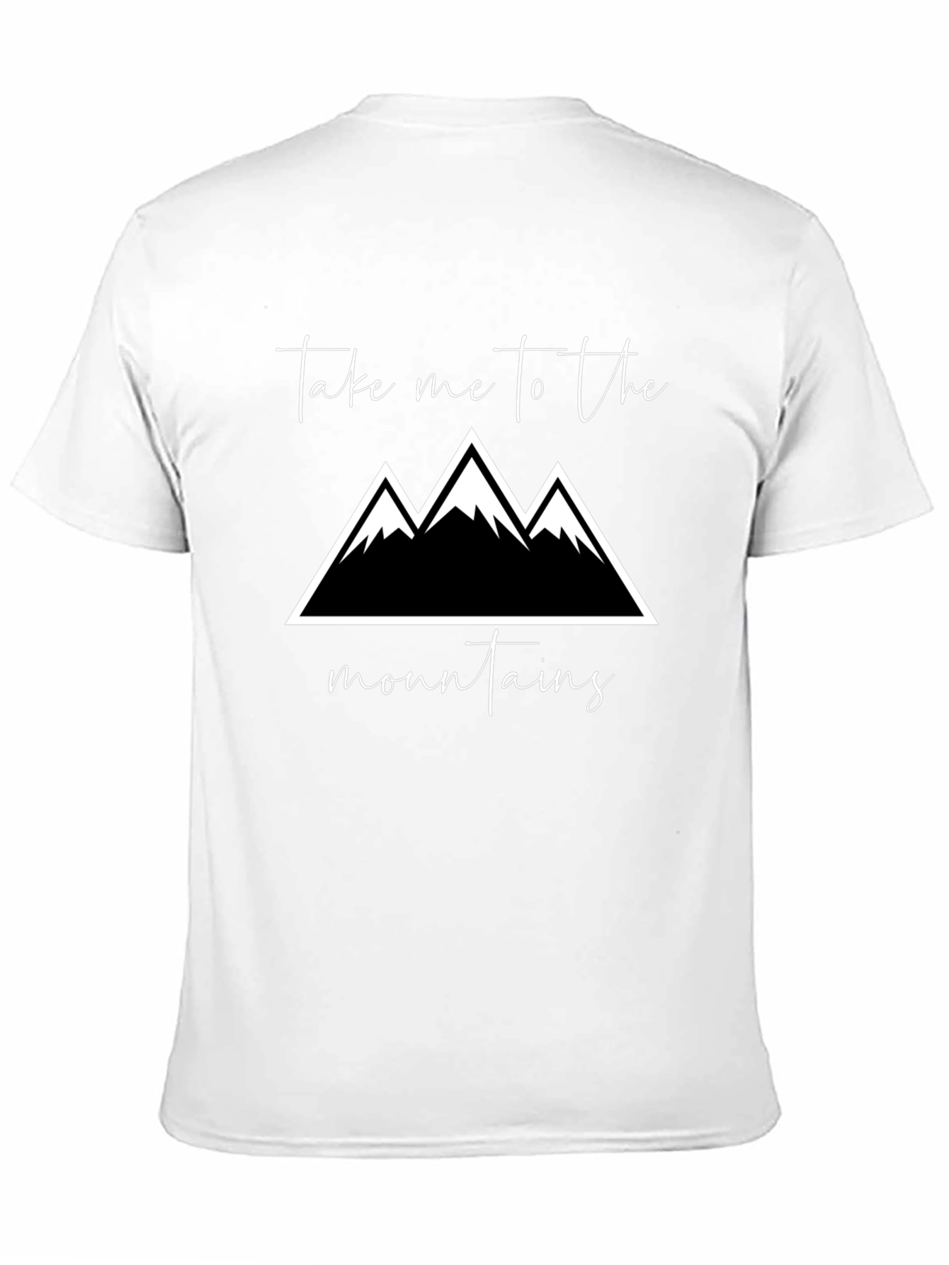 Mountains Graphic Tee - Black Cotton T-Shirt