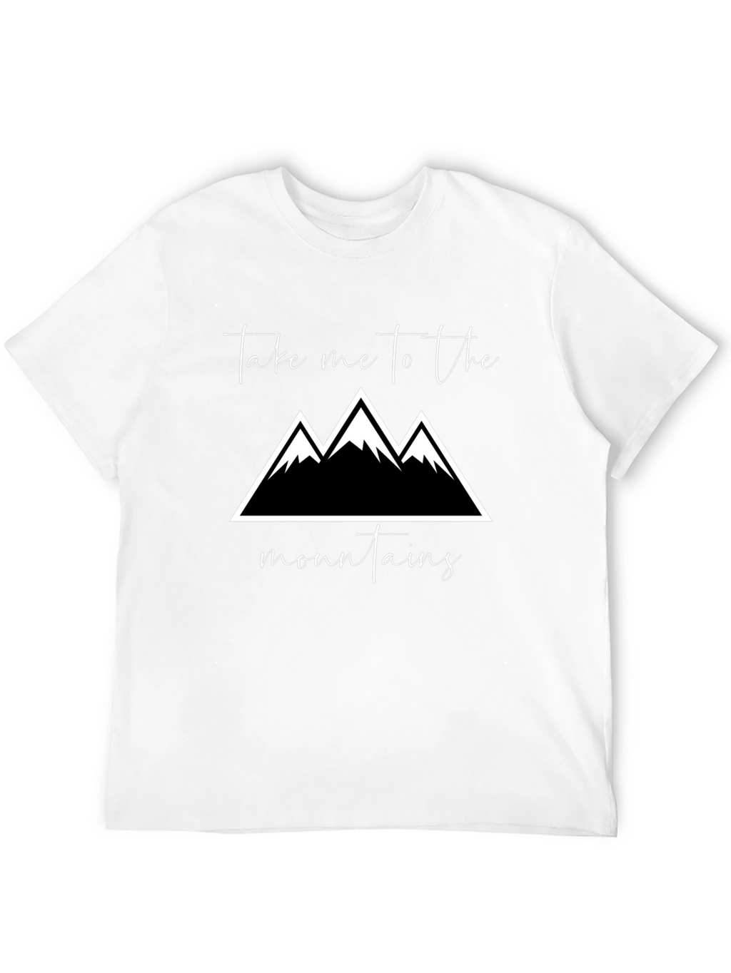 Mountains Graphic Tee - Black Cotton T-Shirt